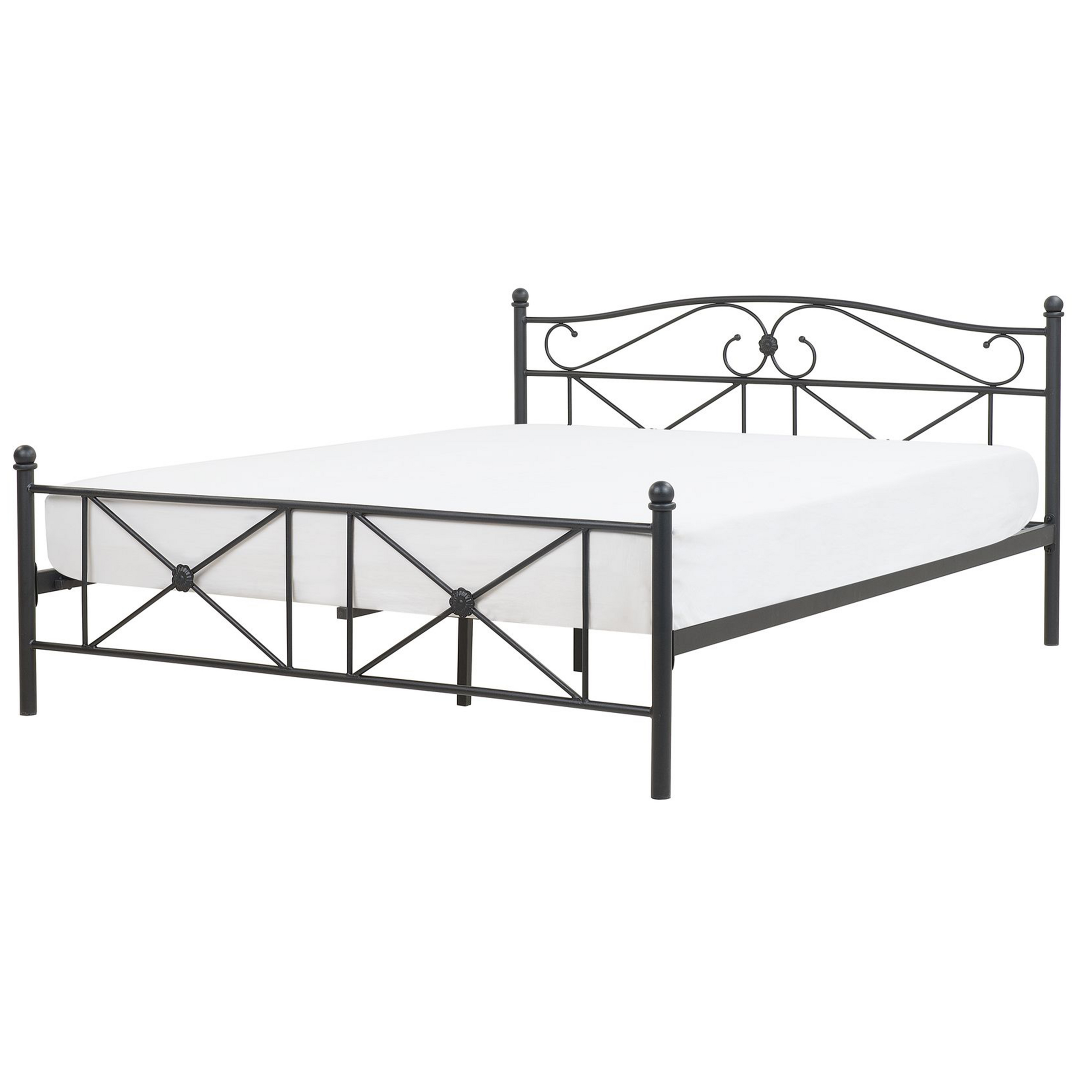 Bed metaal zwart 160 x 200 cm RODEZ