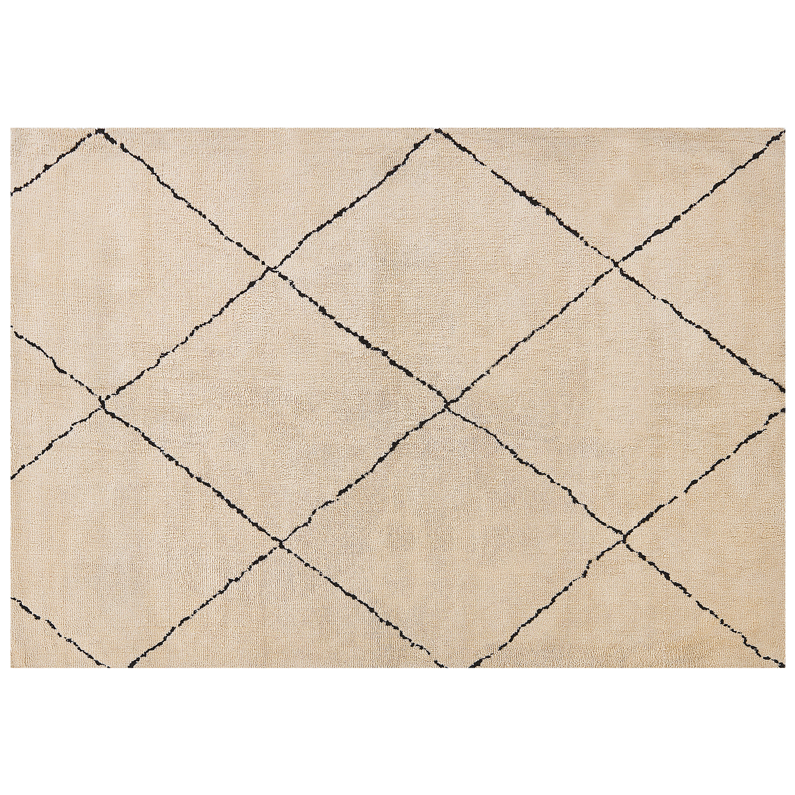 Vloerkleed polyester beige/zwart 160 x 230 cm MUTKI