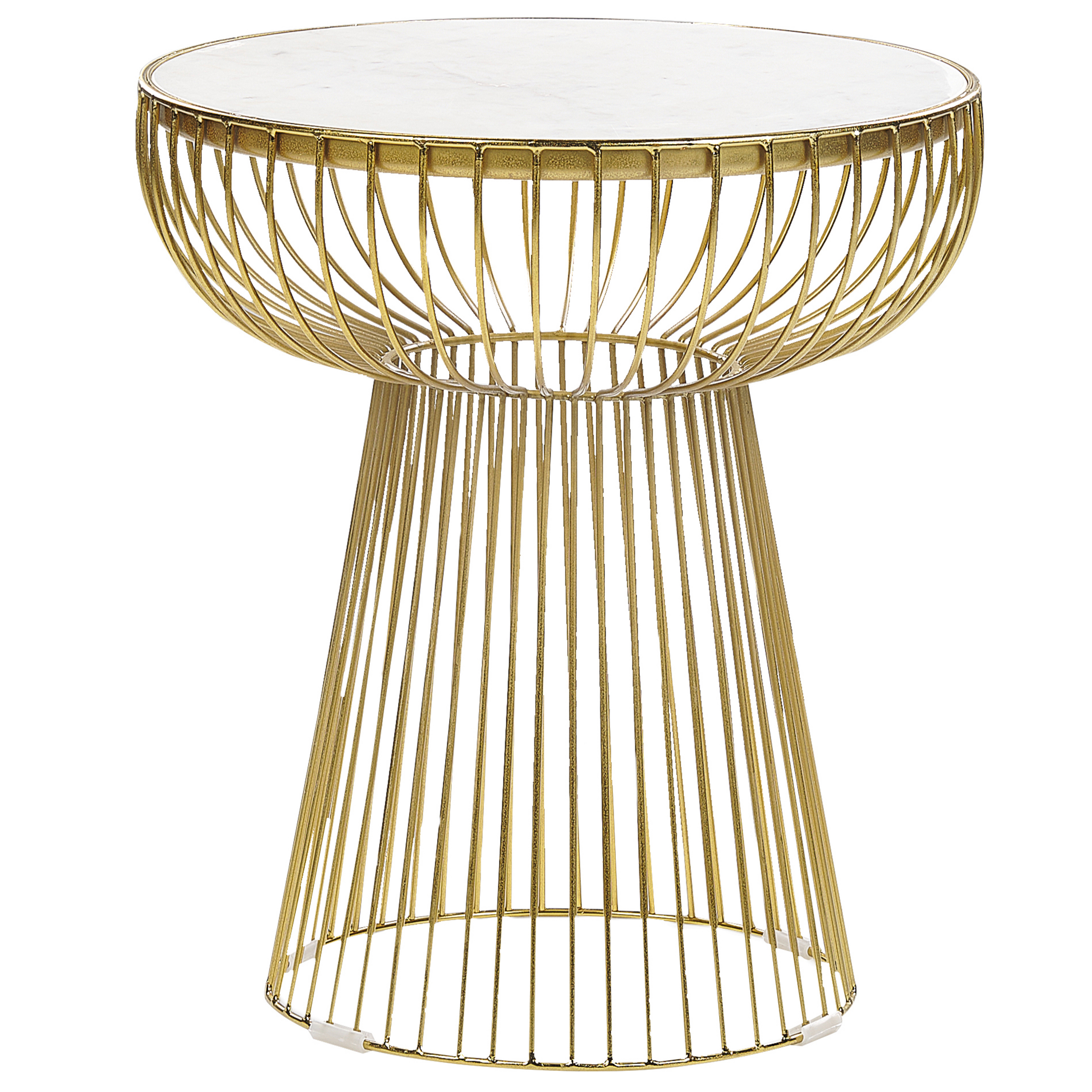 Bijzettafel wit marmer/goud CHEYNES
