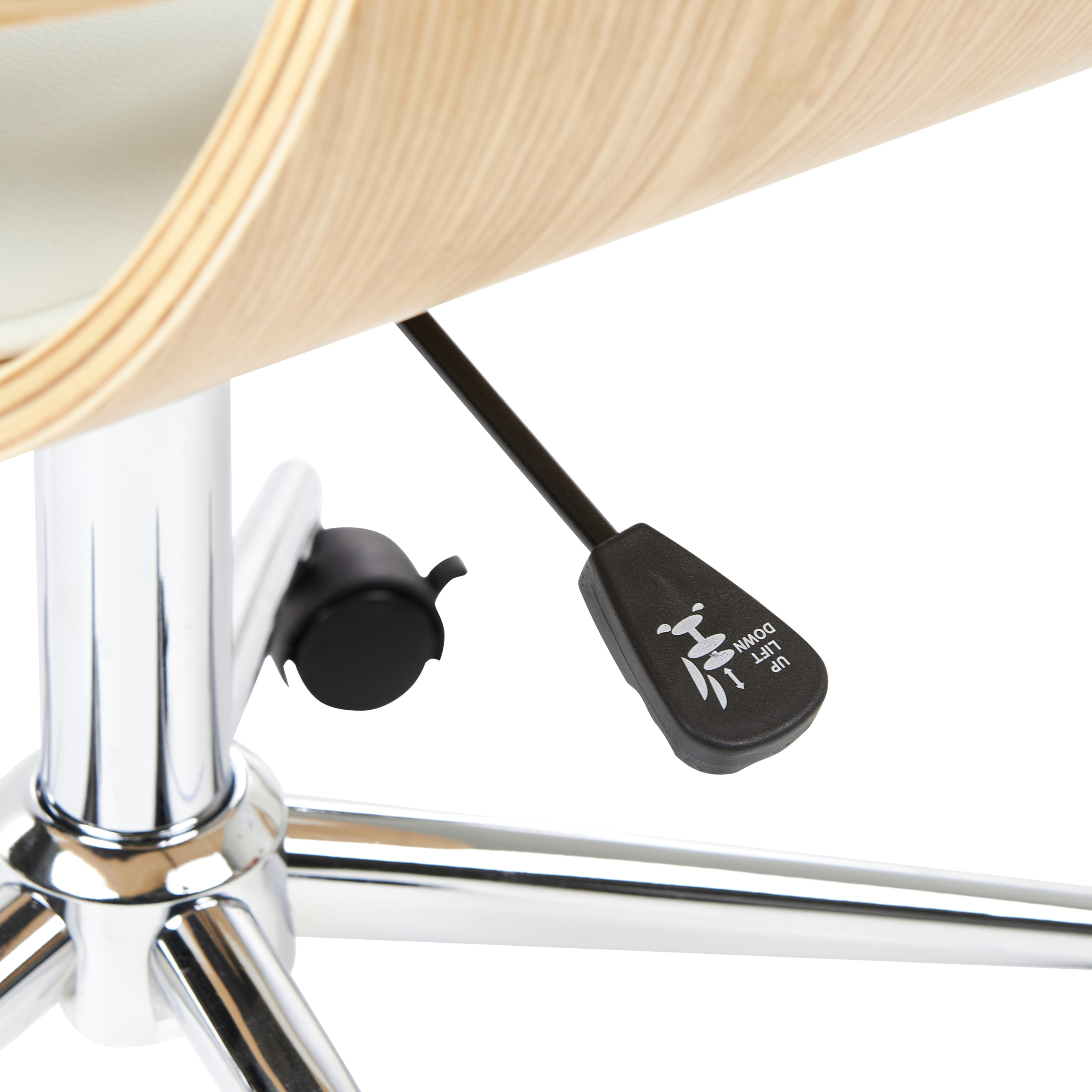 Scaun de birou PALATKA Piele ecologică Alb [9]