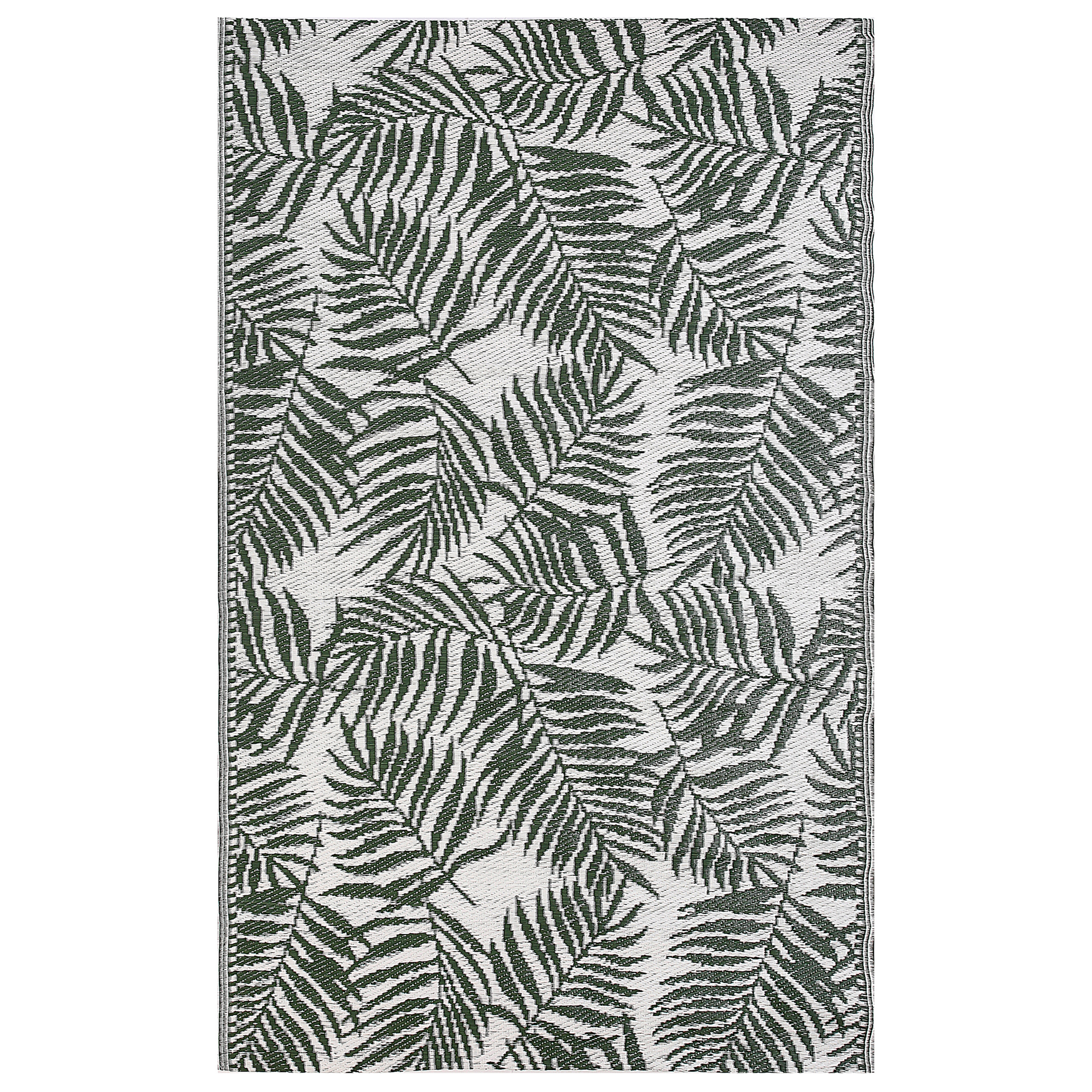 Vloerkleed outdoor donkergroen/wit 120 x 180 cm KOTA