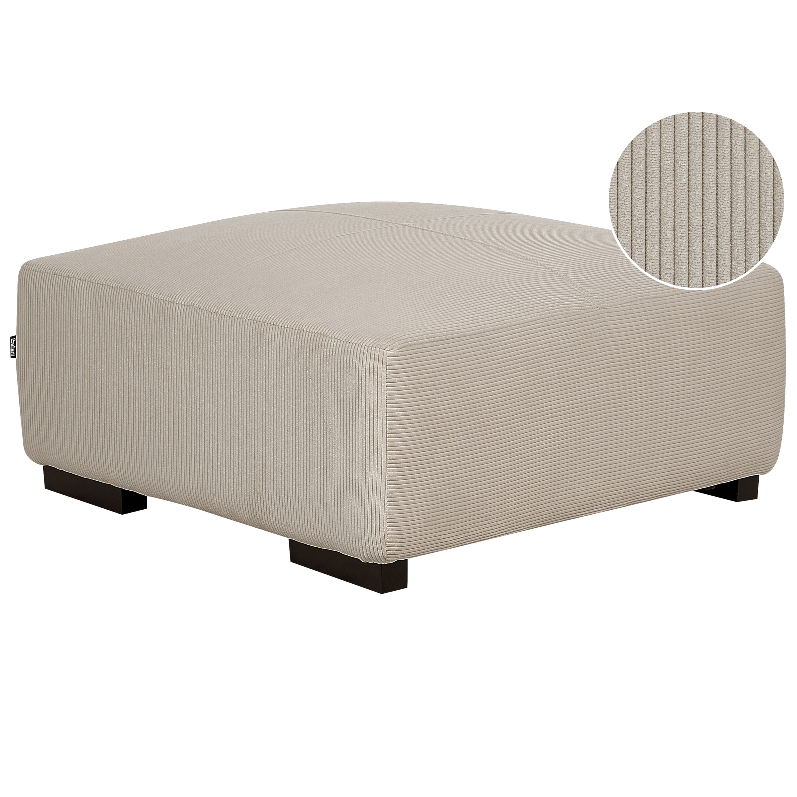 Ottomaan corduroy beige LUNGO