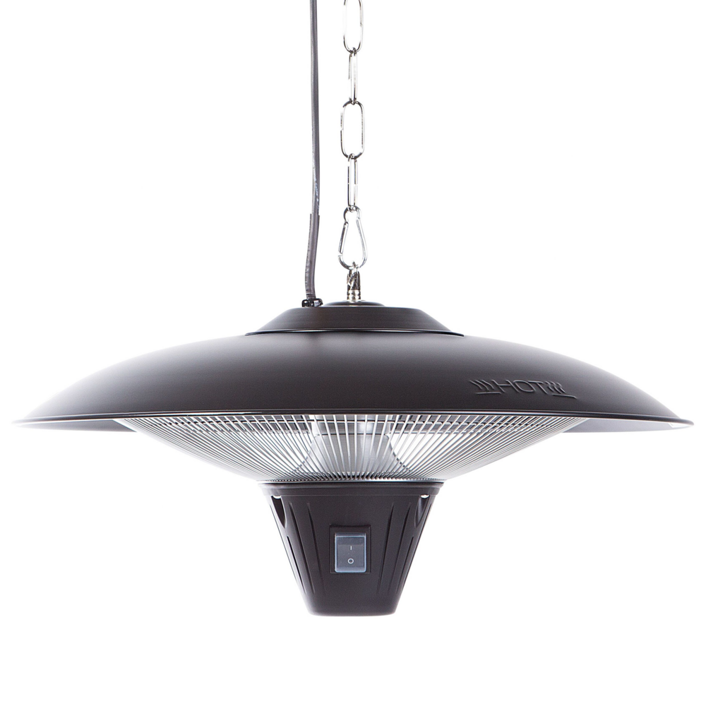 Stufa da esterno in metallo Nero ø 51 cm da soffitto 1800W riscaldamento da esterno