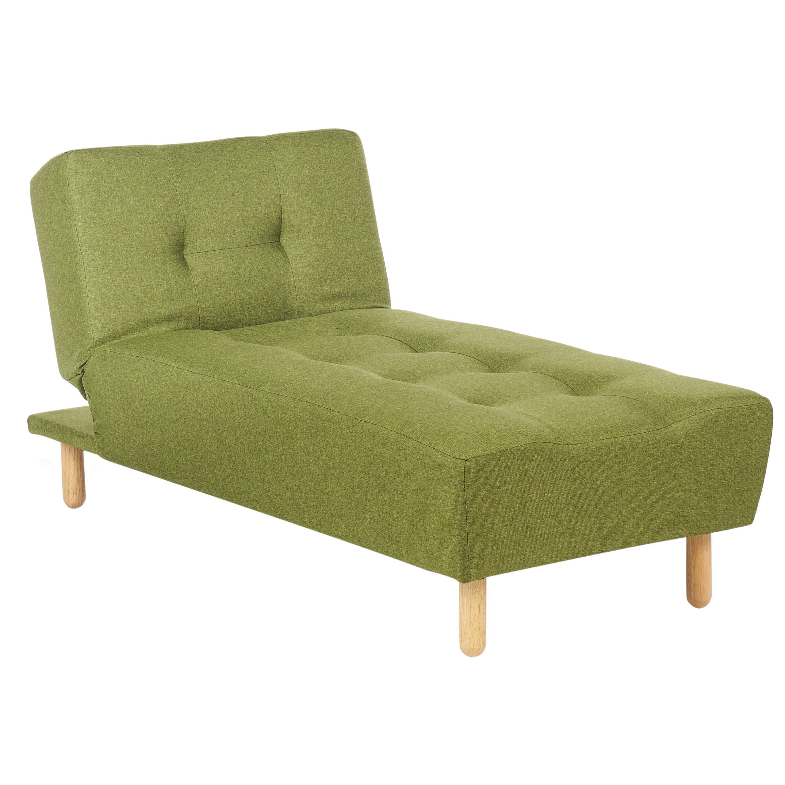 Chaise longue stof groen ALSTEN