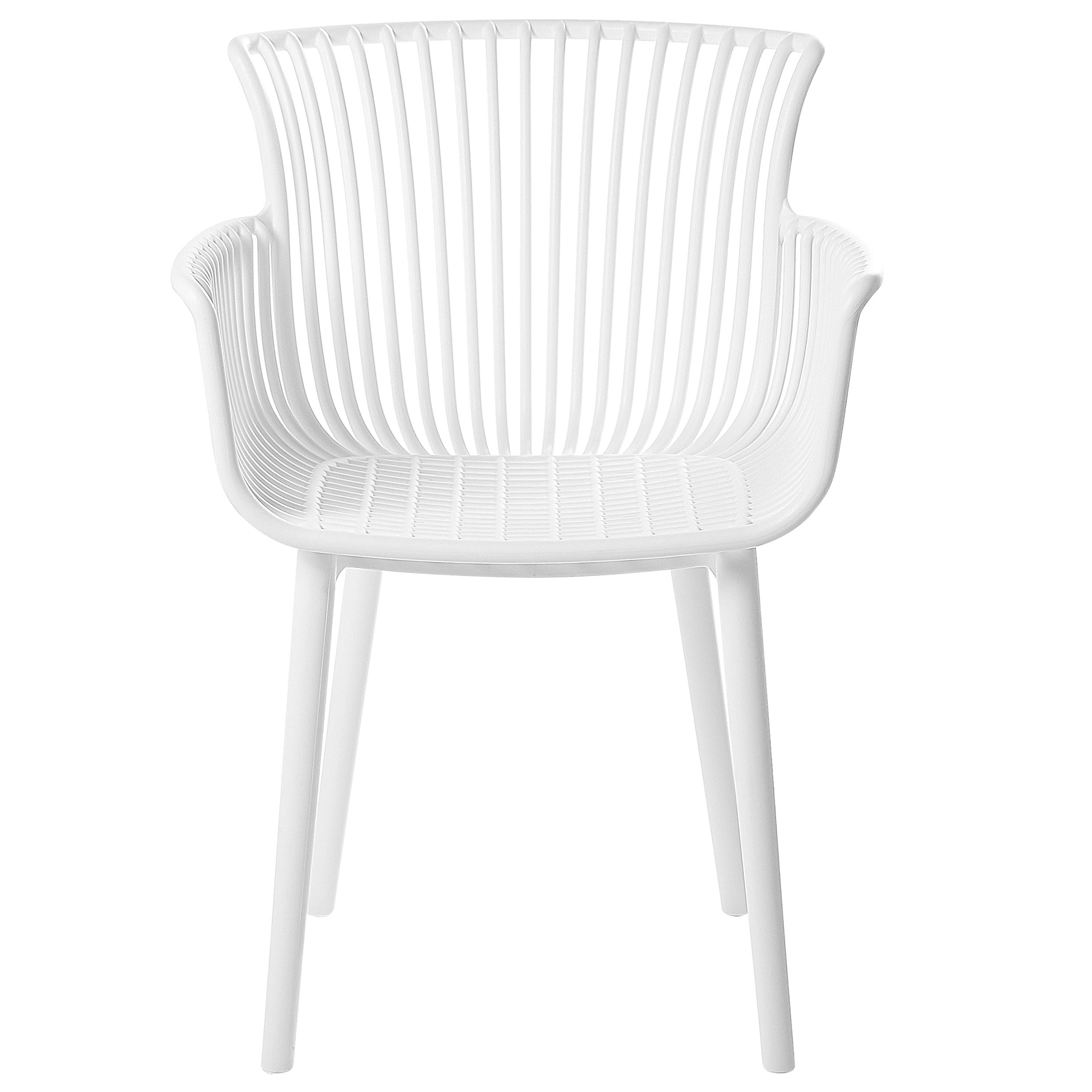 Set of 4 Garden Chairs PESARO White [5]