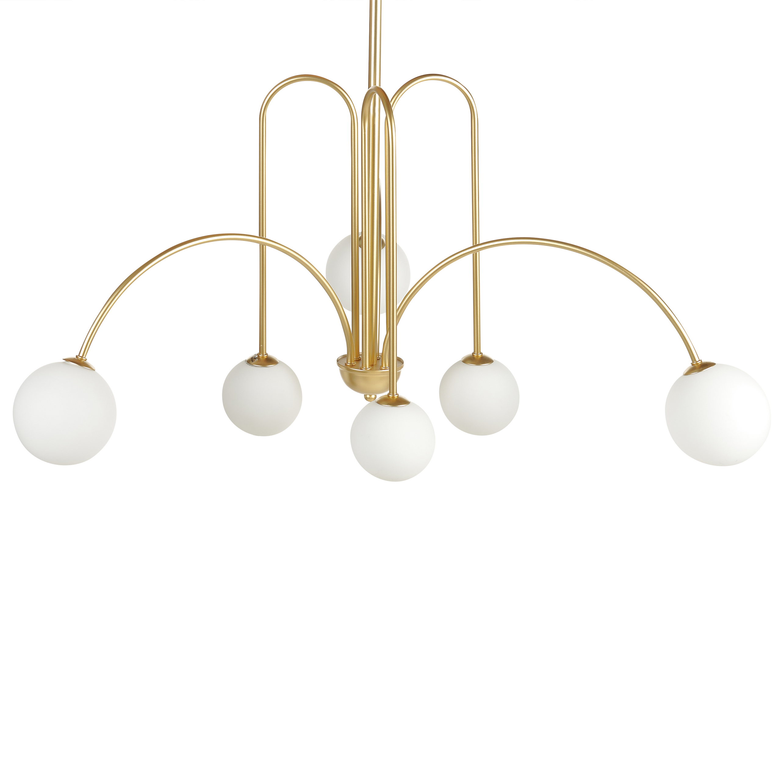 Kroonluchter 6 lampen metaal goud FORBES