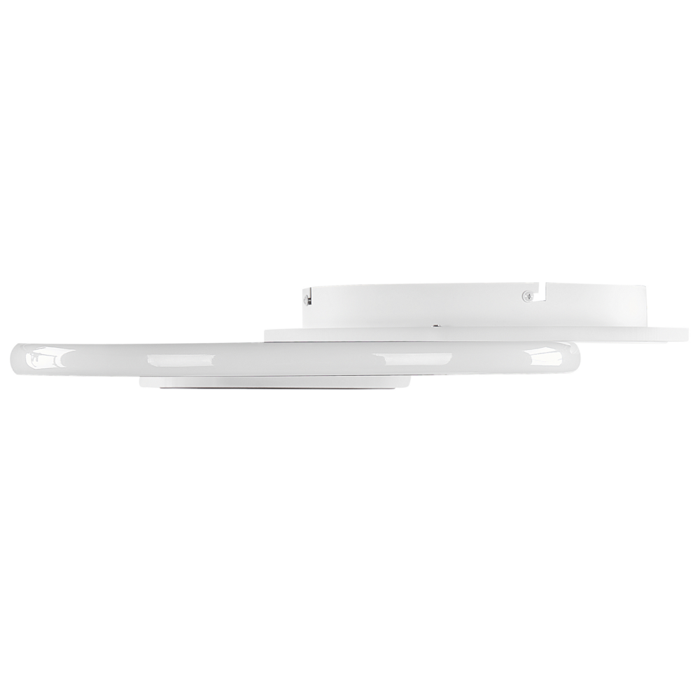 Lampada Da Soffitto In Alluminio Acrilico Bianco E Nero Integrato Con Luci A Led Di Forma Rotonda Plafoniera Moderna Glamour Illuminazione-image