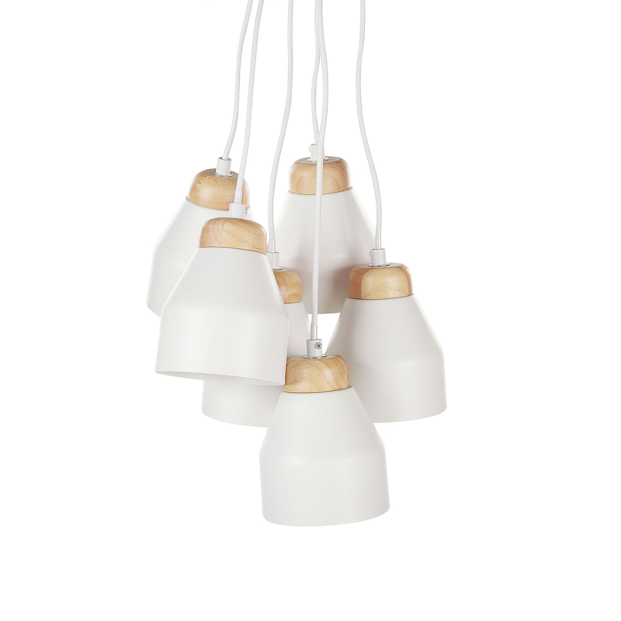 Beliani CESTOS - Hanglamp-Wit-Metaal - Beliani CESTOS - Hanglamp-Wit-Metaal -
