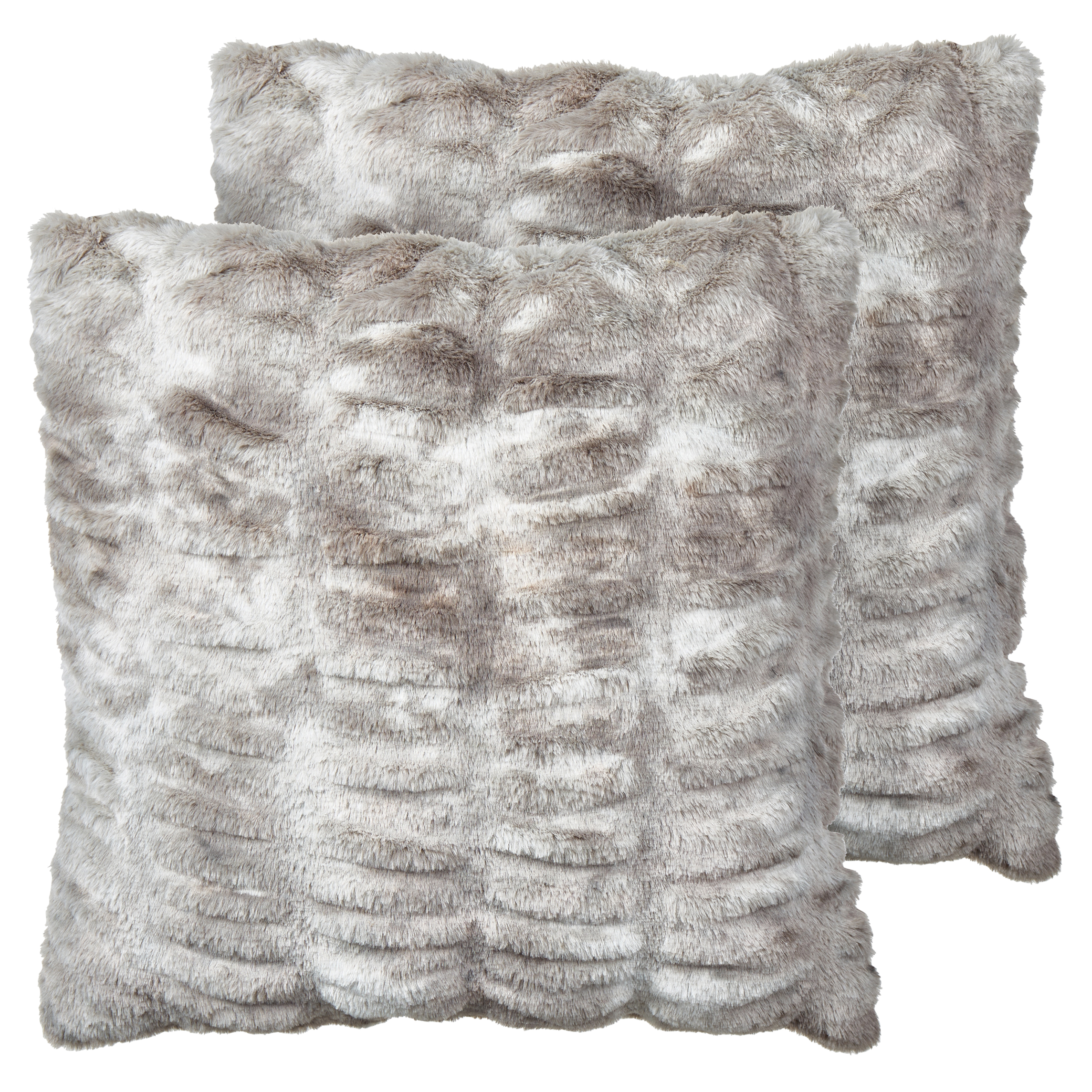 Set van 2 kussens Grijs MACODES 45 x 45 cm
