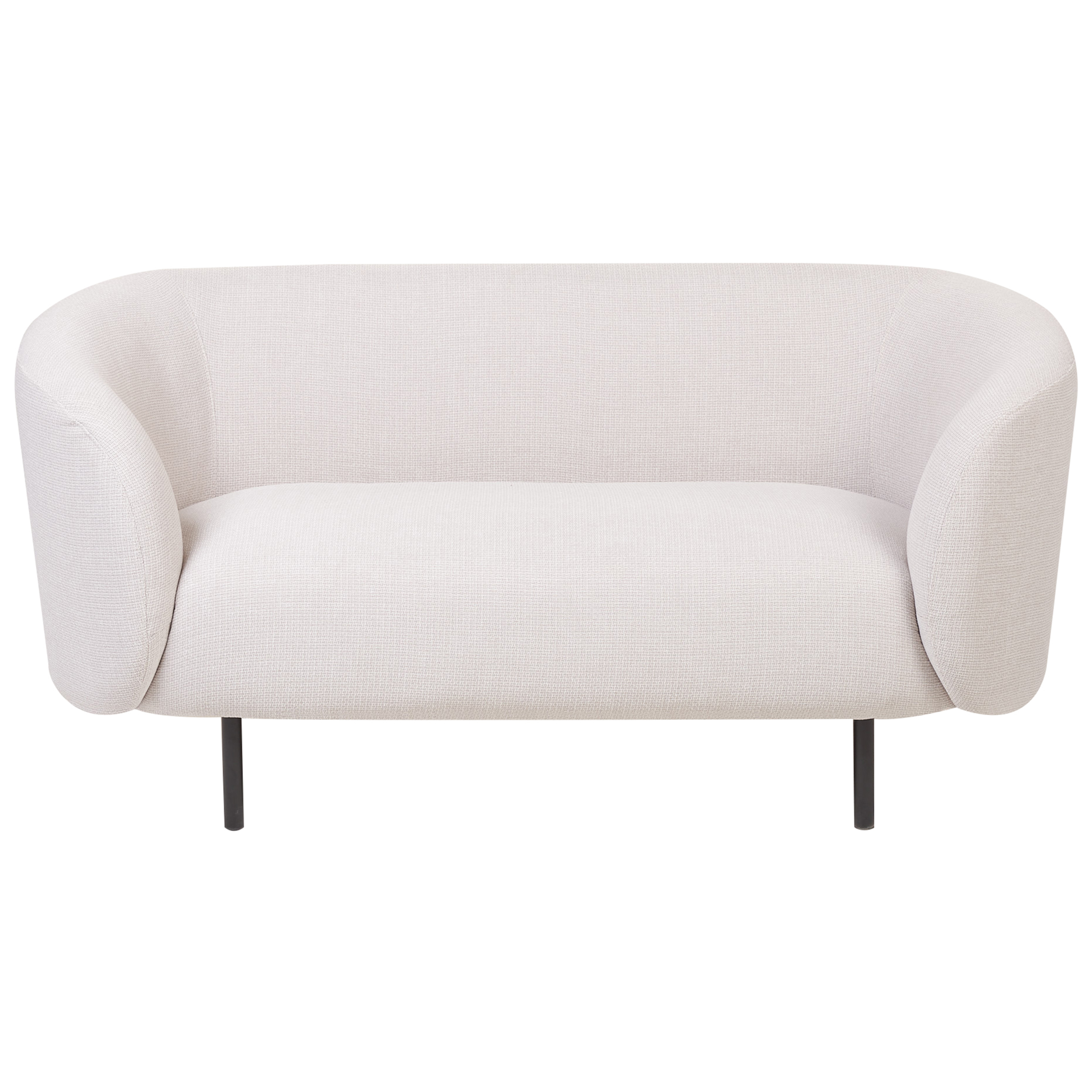 Tweezitsbank stof beige/zwart LOEN
