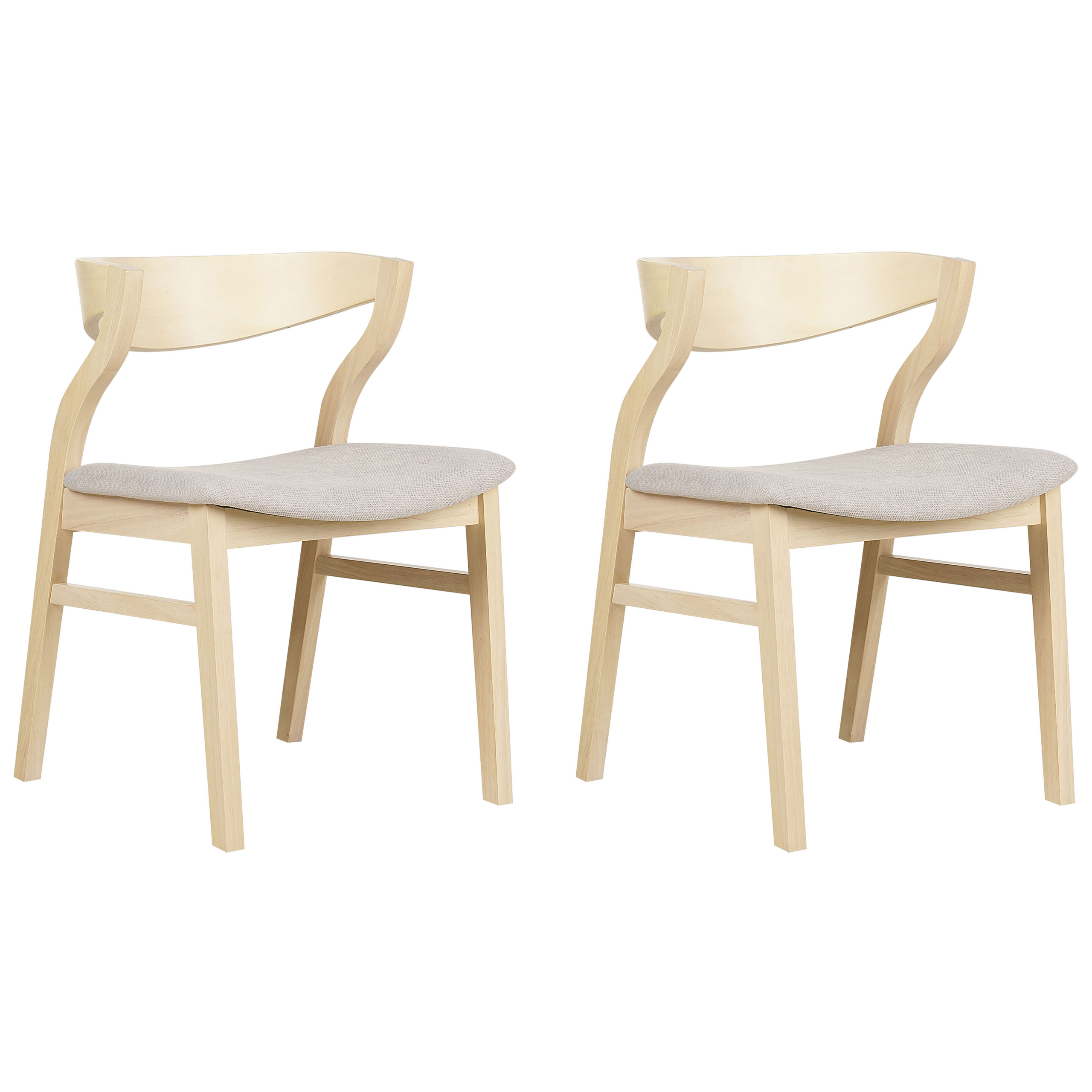 Eetkamerstoel Set van 2 Beige MAROA
