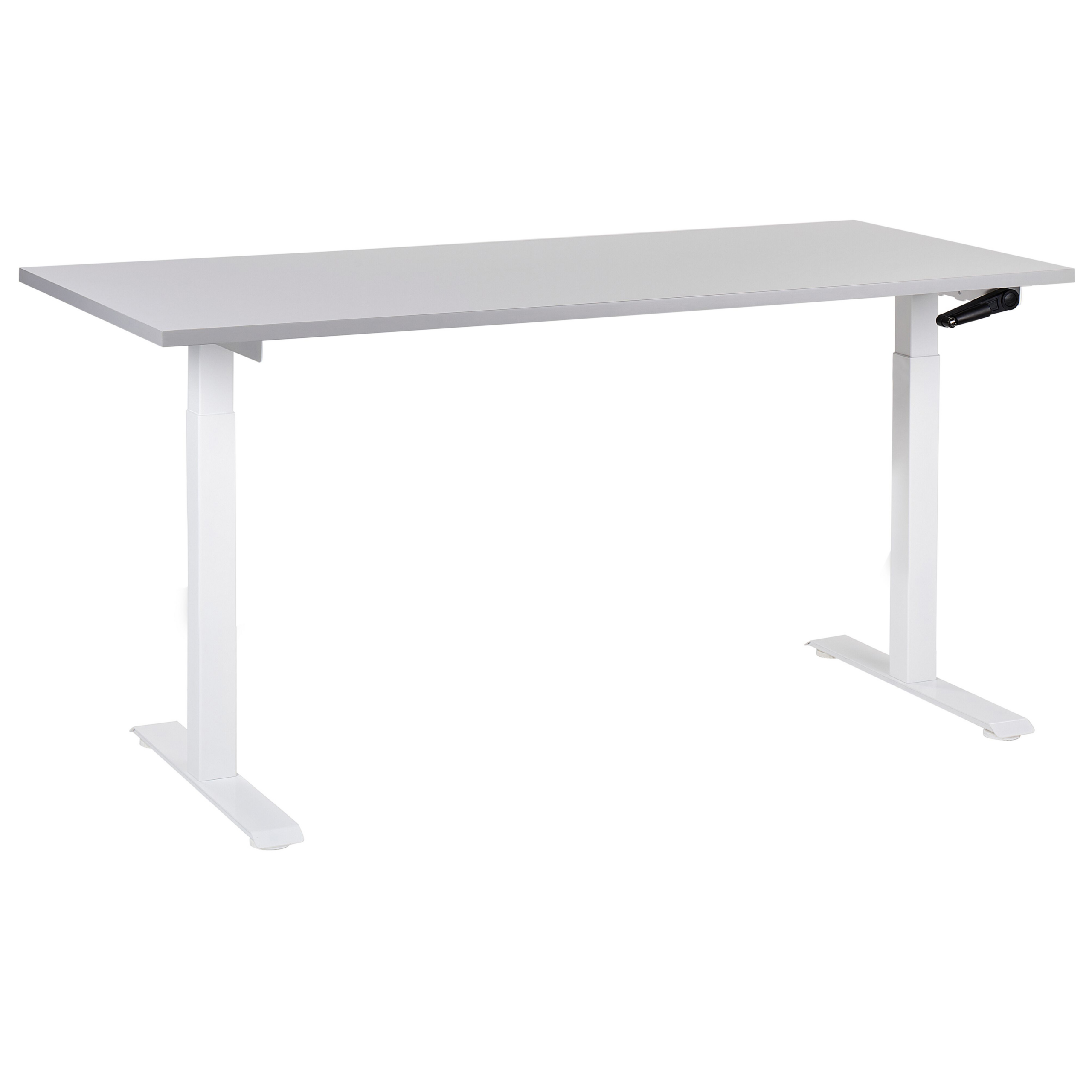 Verstelbaar bureau Handmatig 160 x 72 cm Lichtgrijs DESTINES Diverse Formaten