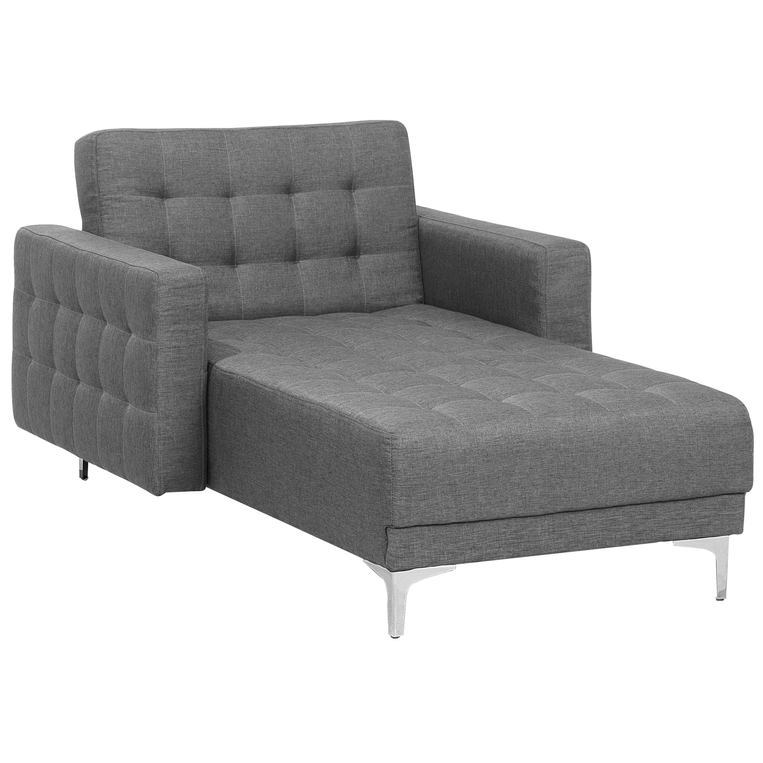 Chaise longue stof lichtgrijs ABERDEEN