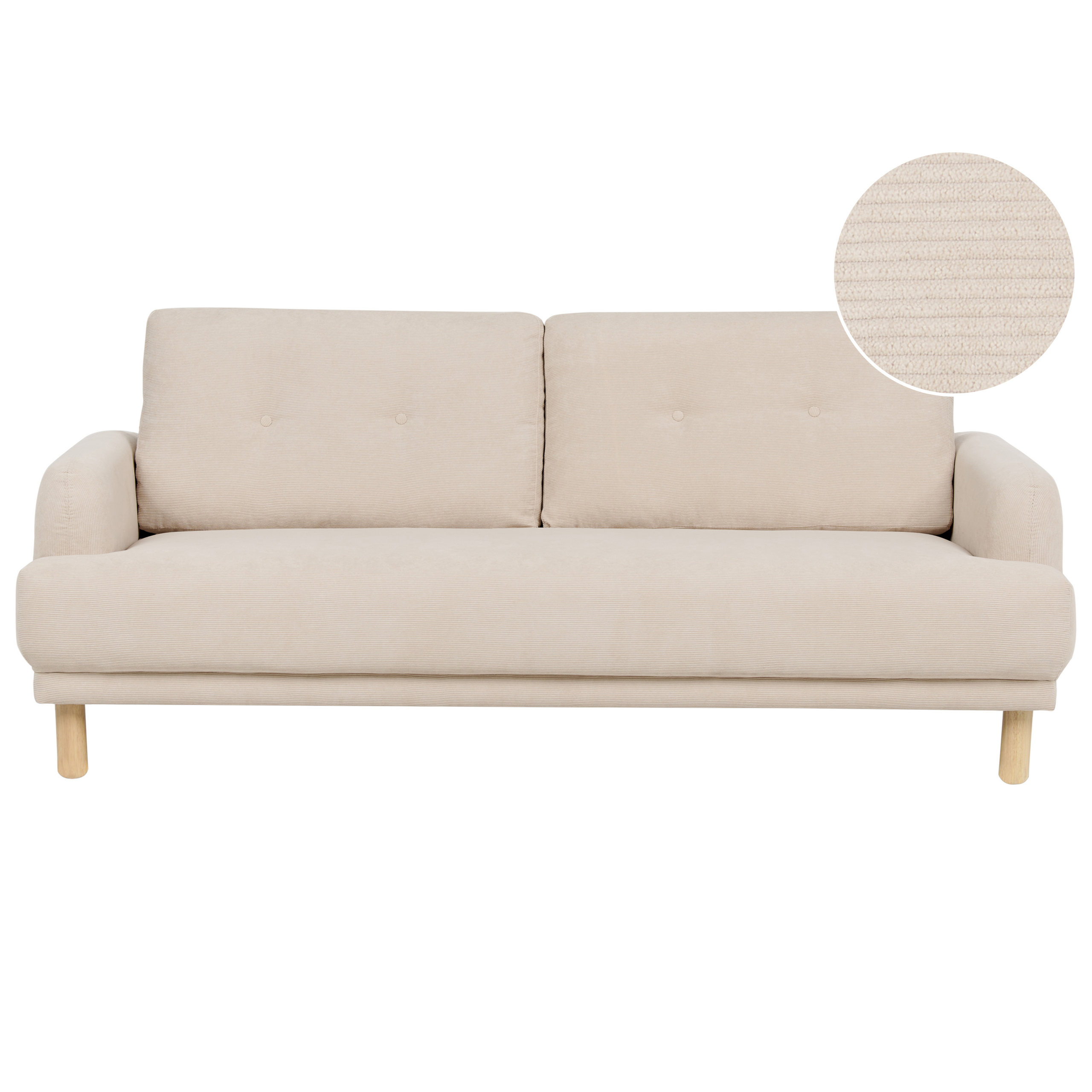 Driezitsbank corduroy beige TUVE