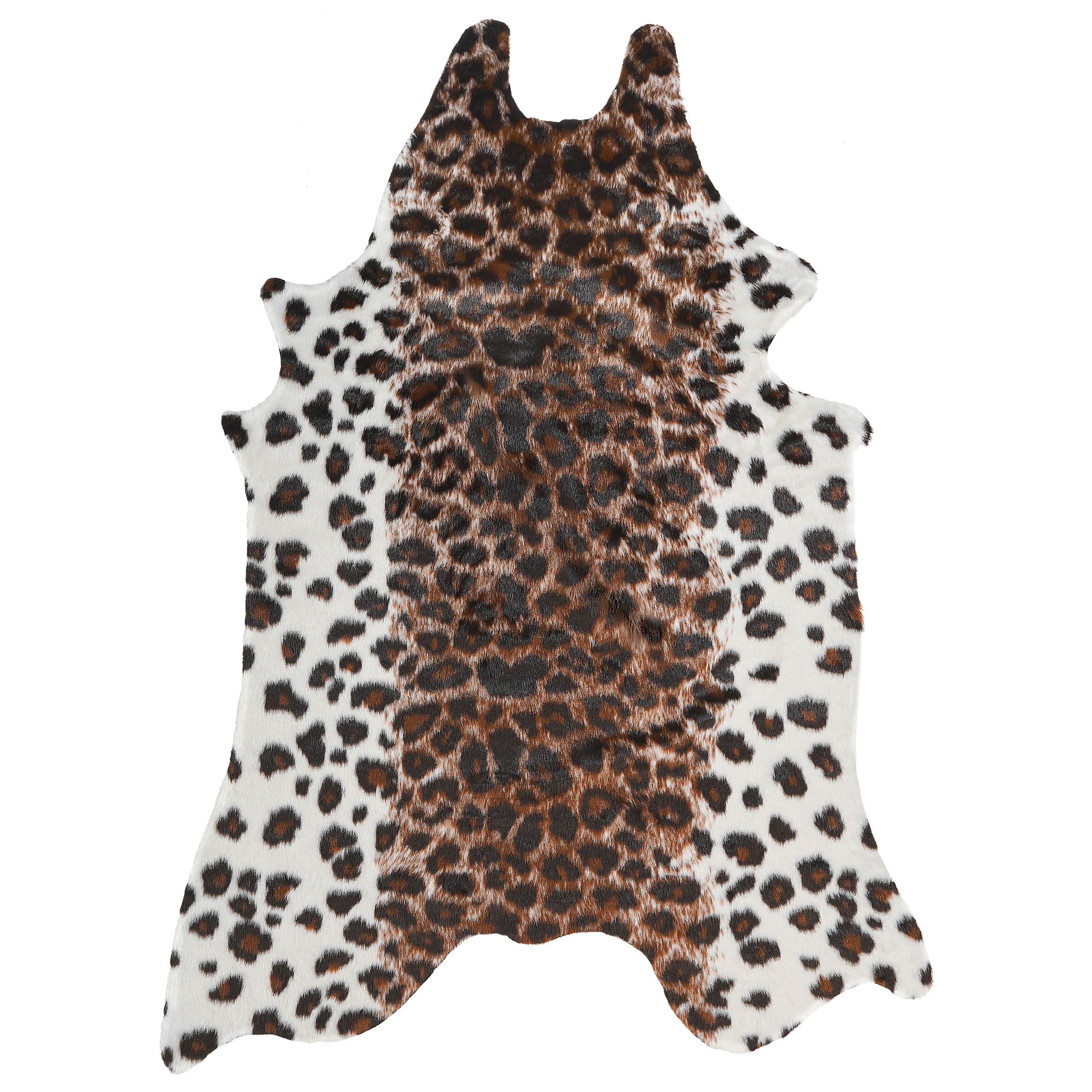 Vloerkleed imitatieleer bruin en wit 150 x 200 cm BOGONG