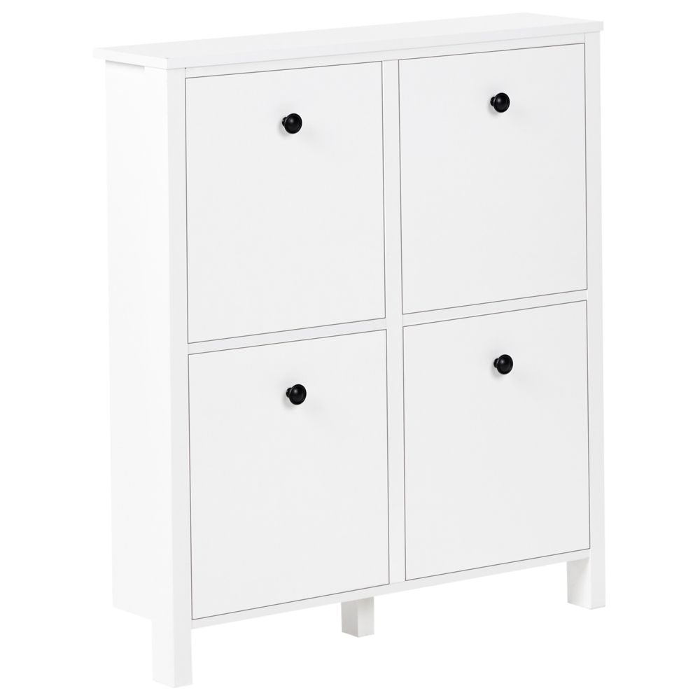 Scarpiera in MDF bianco 4 scomparti MDF Stile design moderno