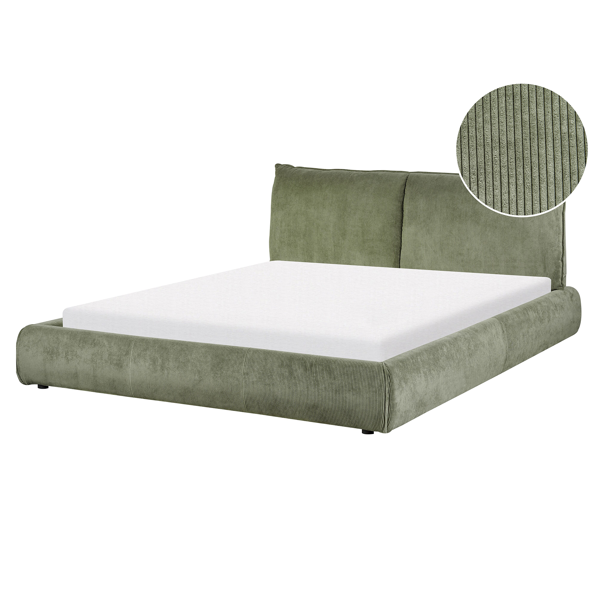 Waterbed corduroy groen 160 x 200 cm VINAY