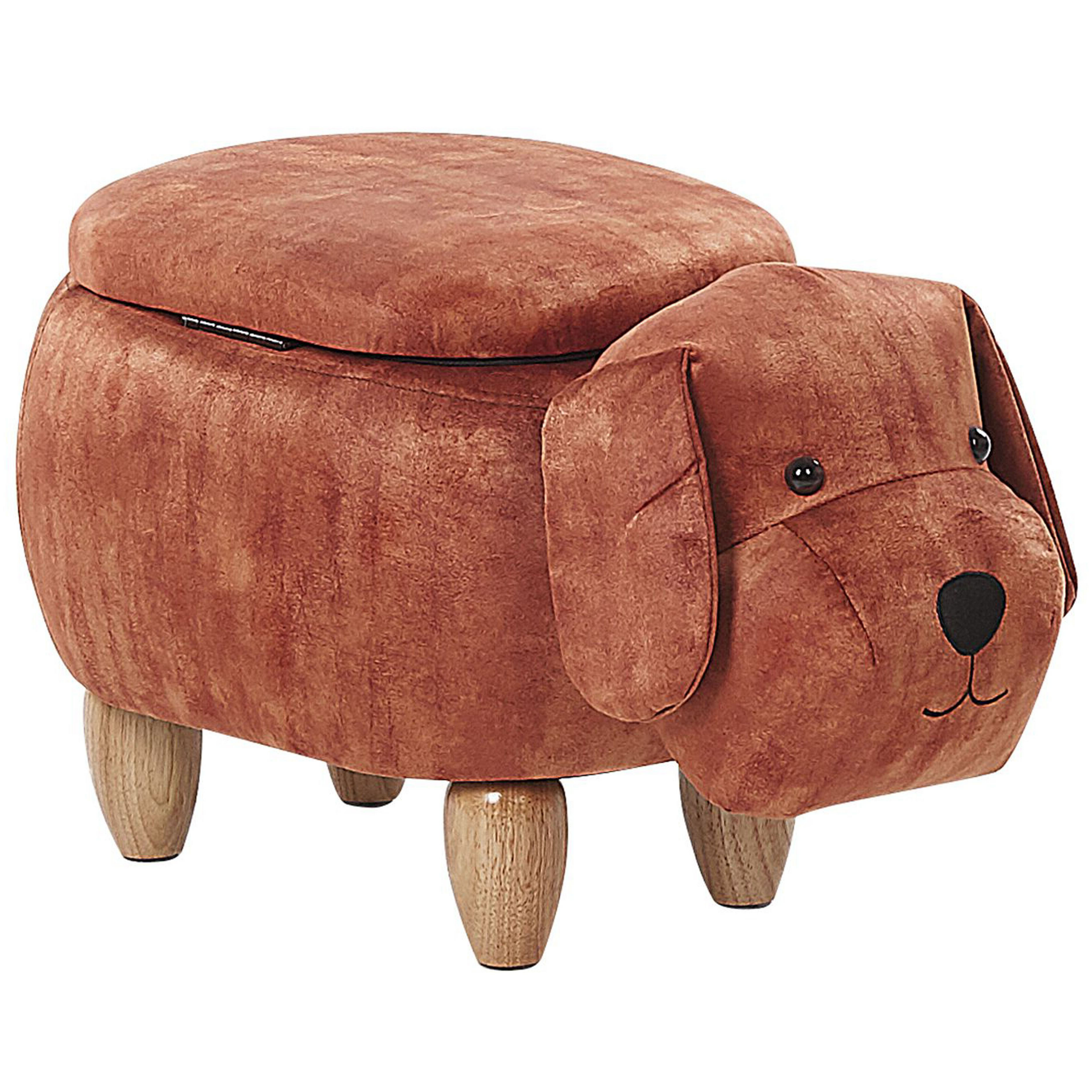 Hocker fluweel bruin DOGGY