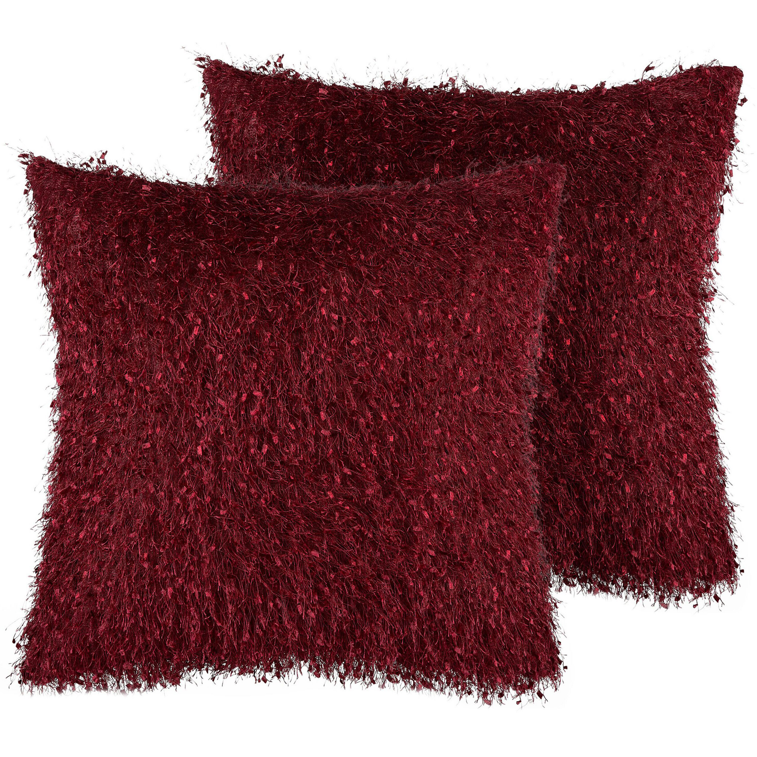 Set van 2 kussens Donkerrood HELLEBORE 45 x 45 cm