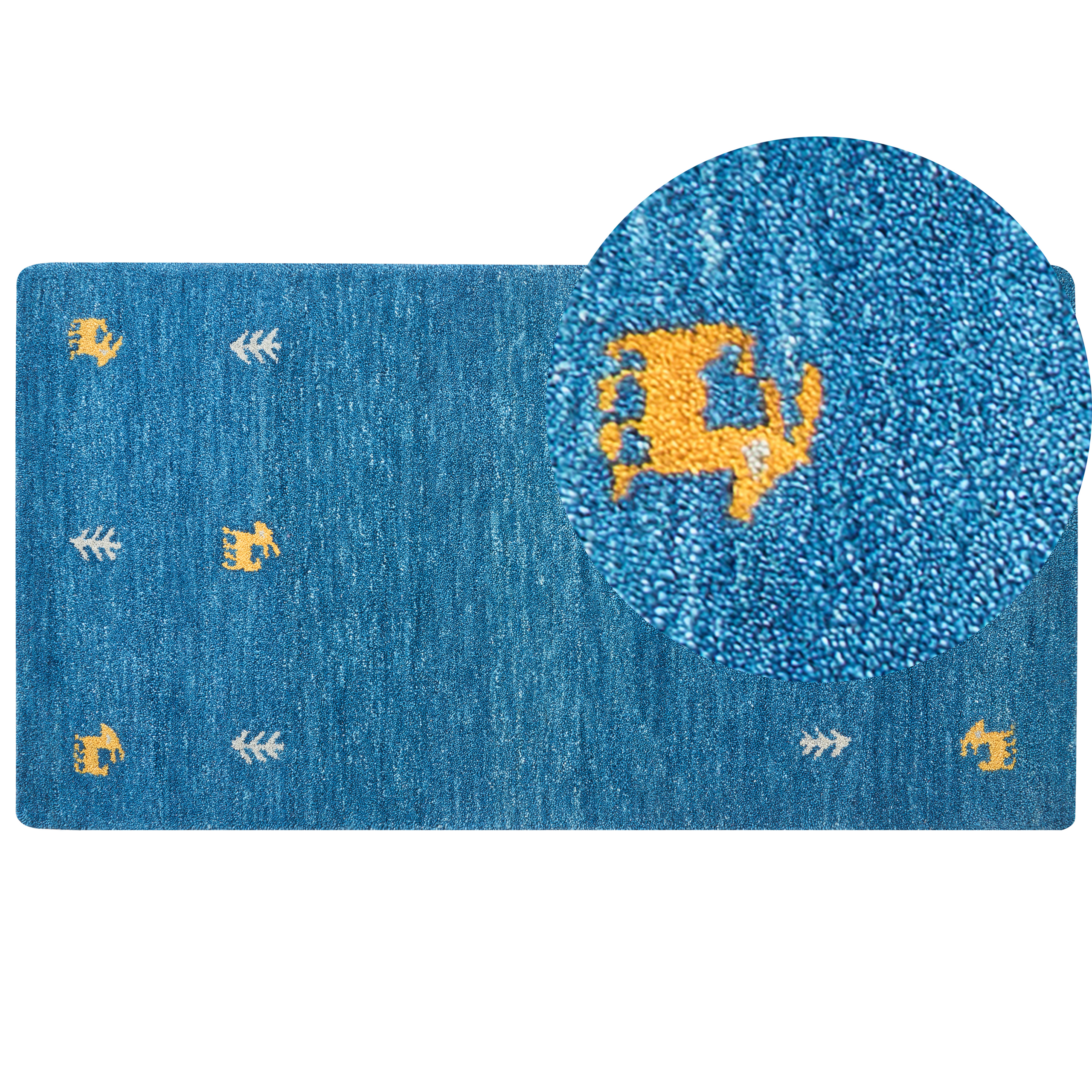 Vloerkleed gabbeh blauw 80 x 150 cm CALTI