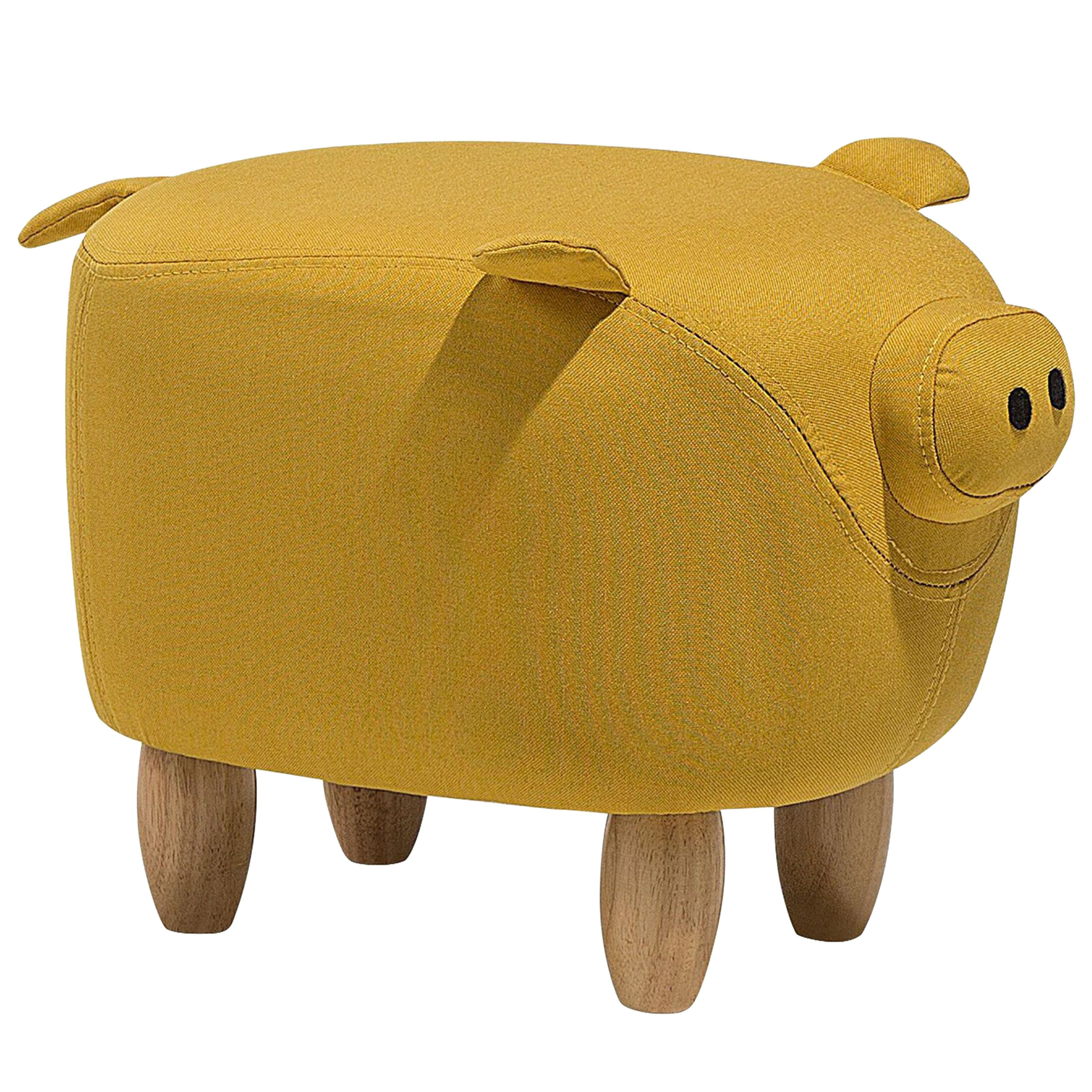 Hocker stof geel PIGGY
