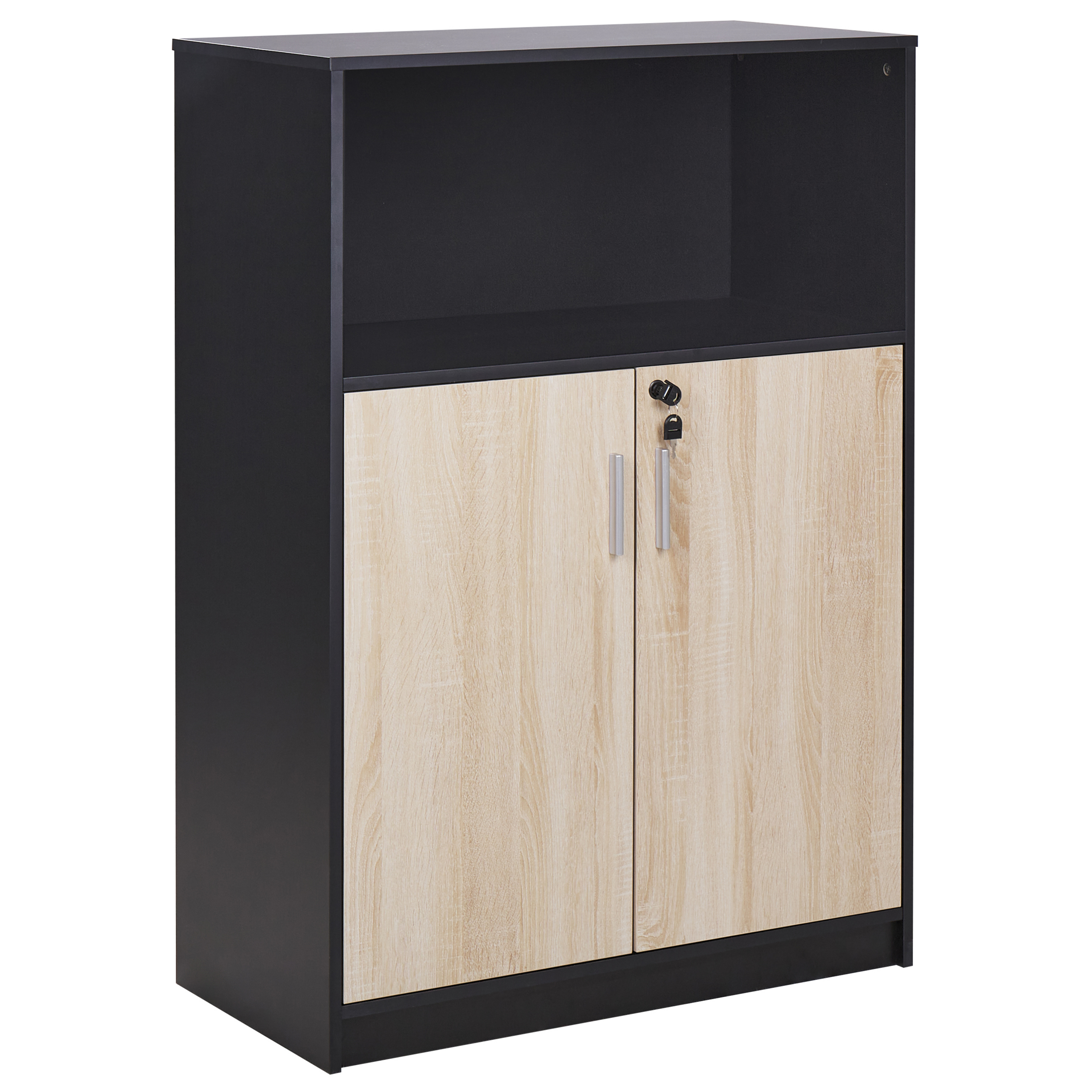 Dressoir lichthout/zwart ZEHNA