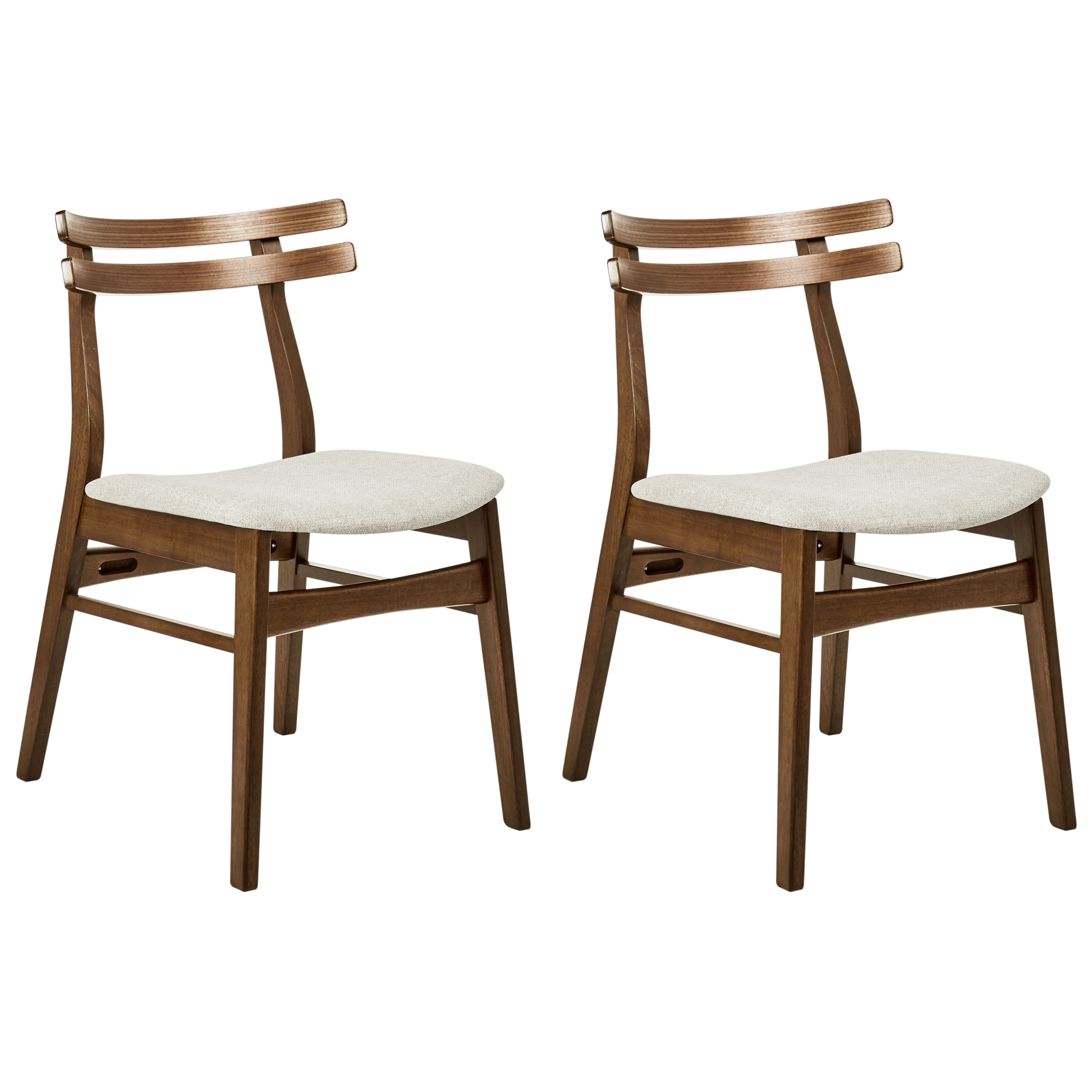 CYNTHIANA dining chair set of 2 Wood Light beige [2]