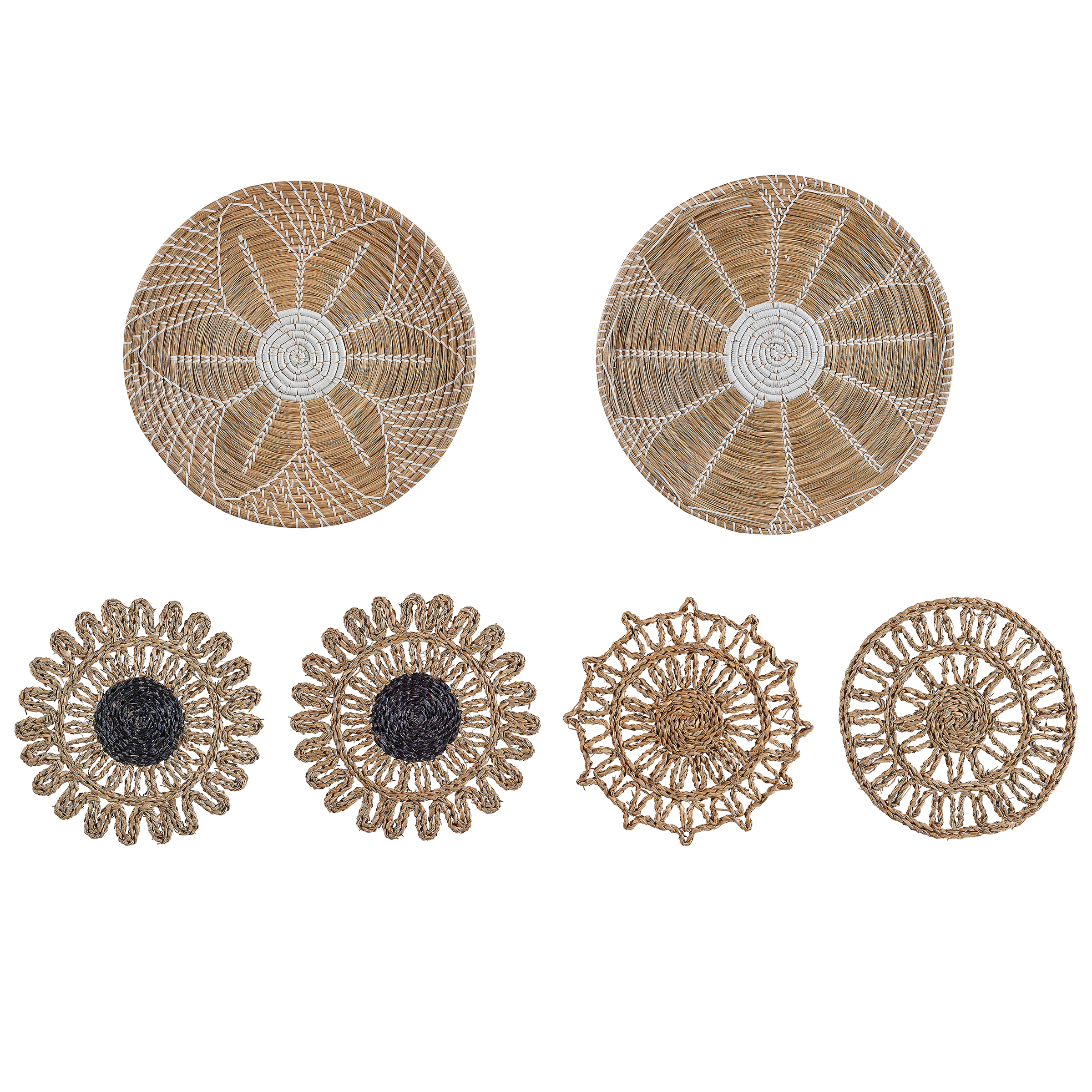 Set van 6 Zeegras Wanddecoratie Naturel PINTANO