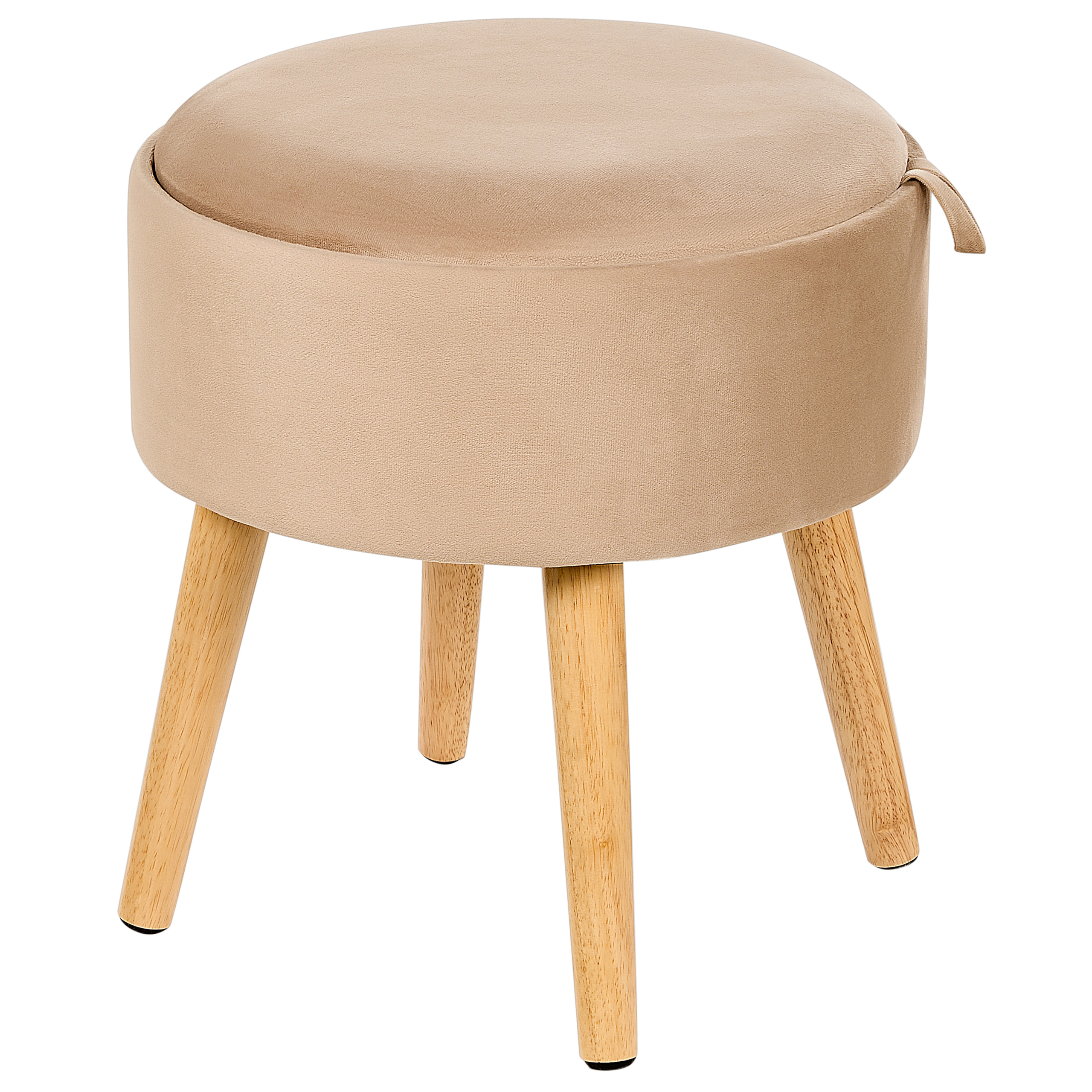 Hocker met opbergruimte fluweel beige NEELY