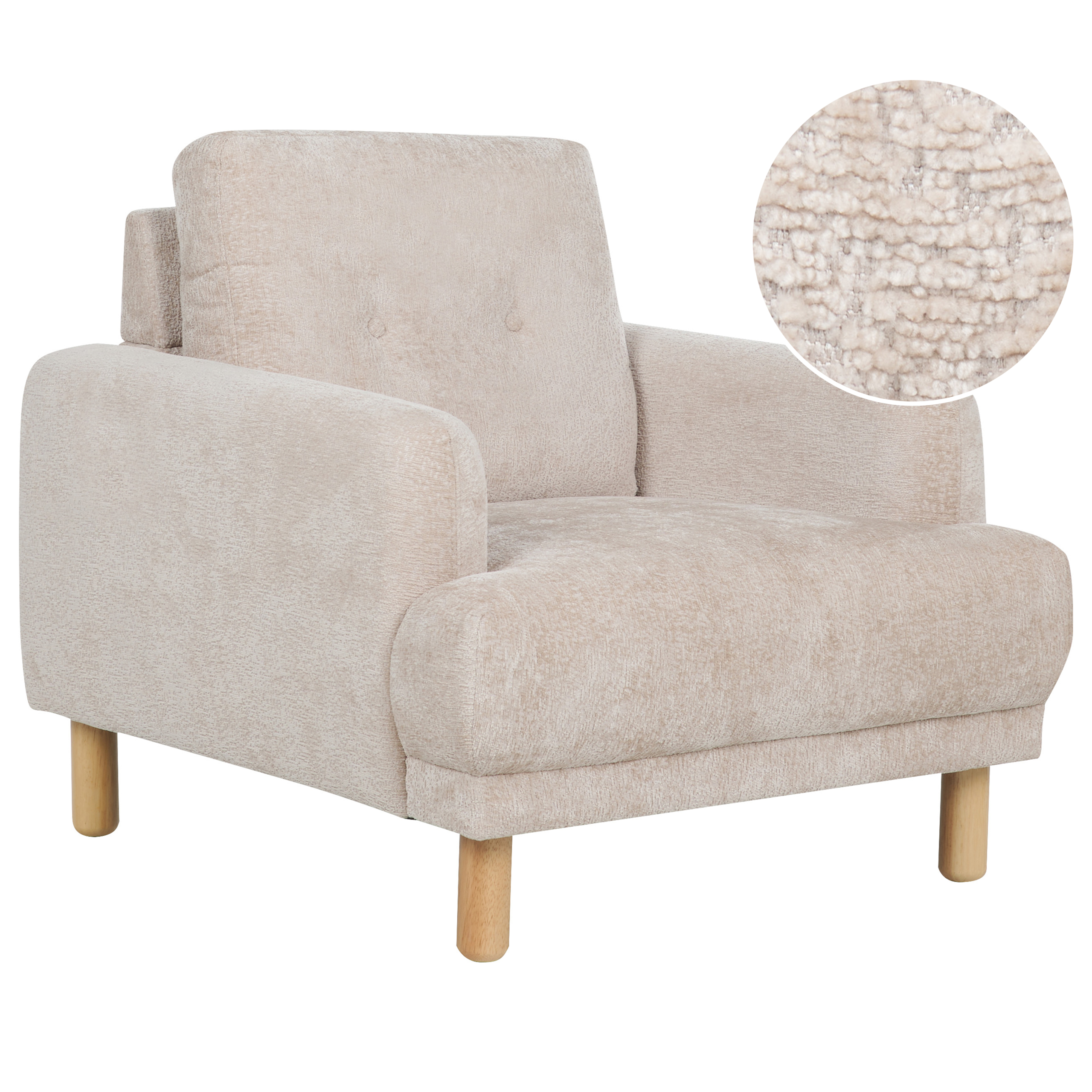 Fauteuil Bouclé Beige TUVE
