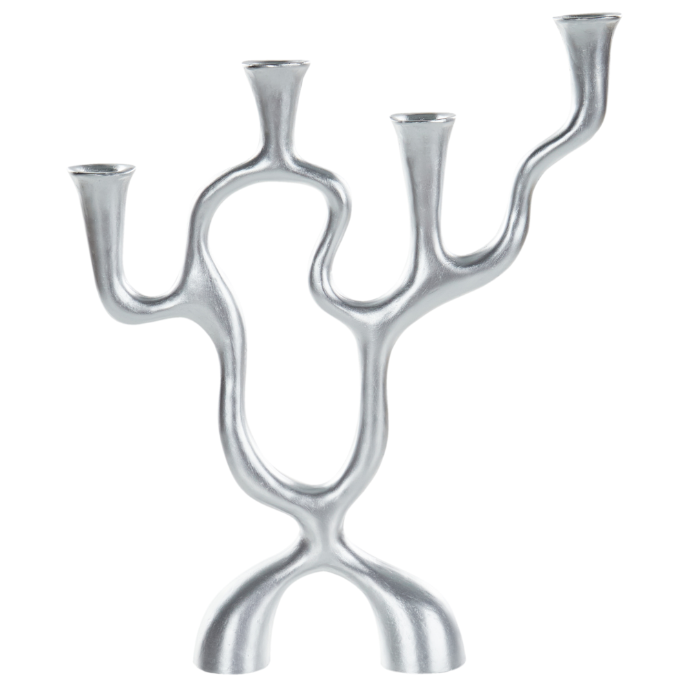 Portacandele oro per 4 candele Candelabro in ferro Decorazione moderna di design minimalista