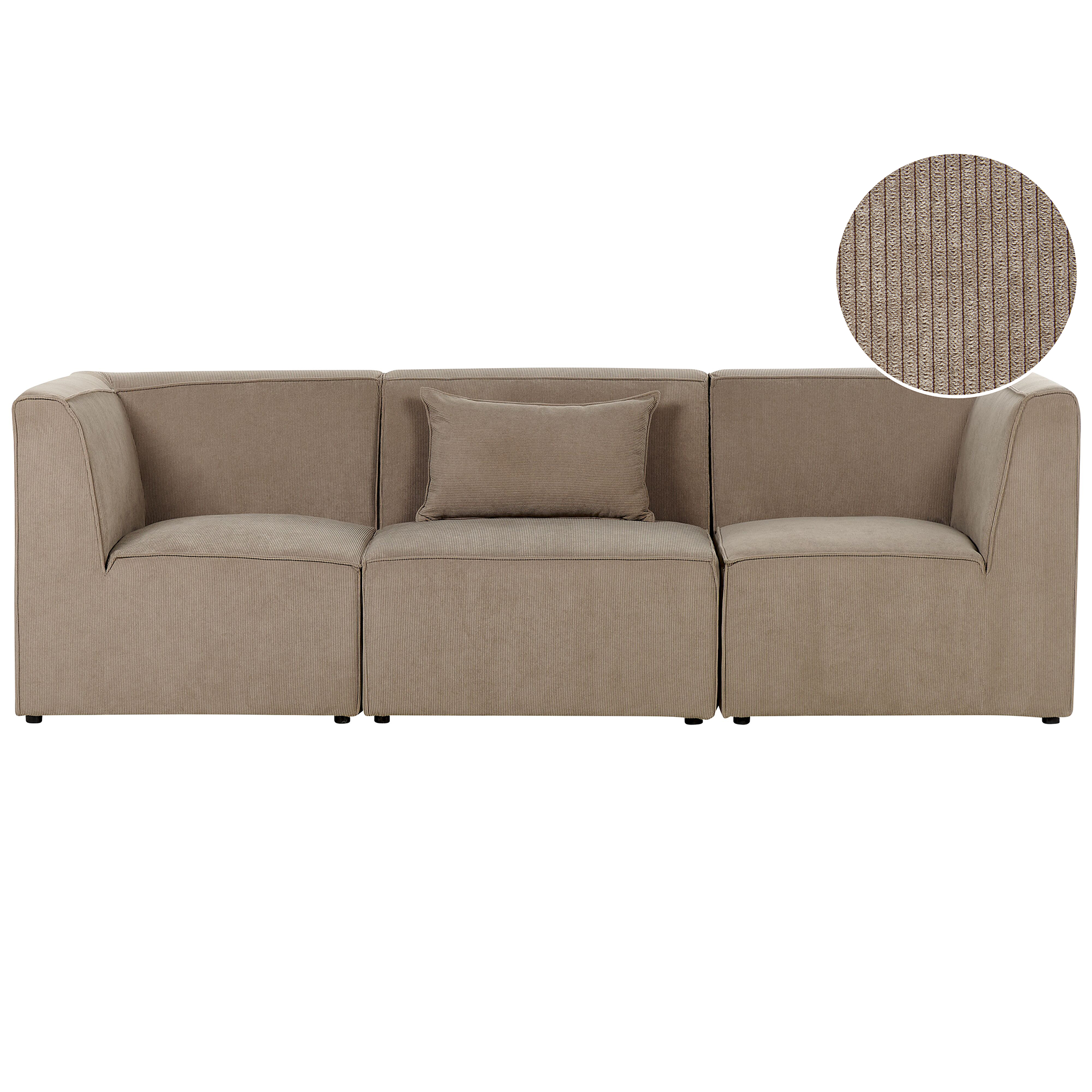 Driezitsbank corduroy taupe LEMVIG