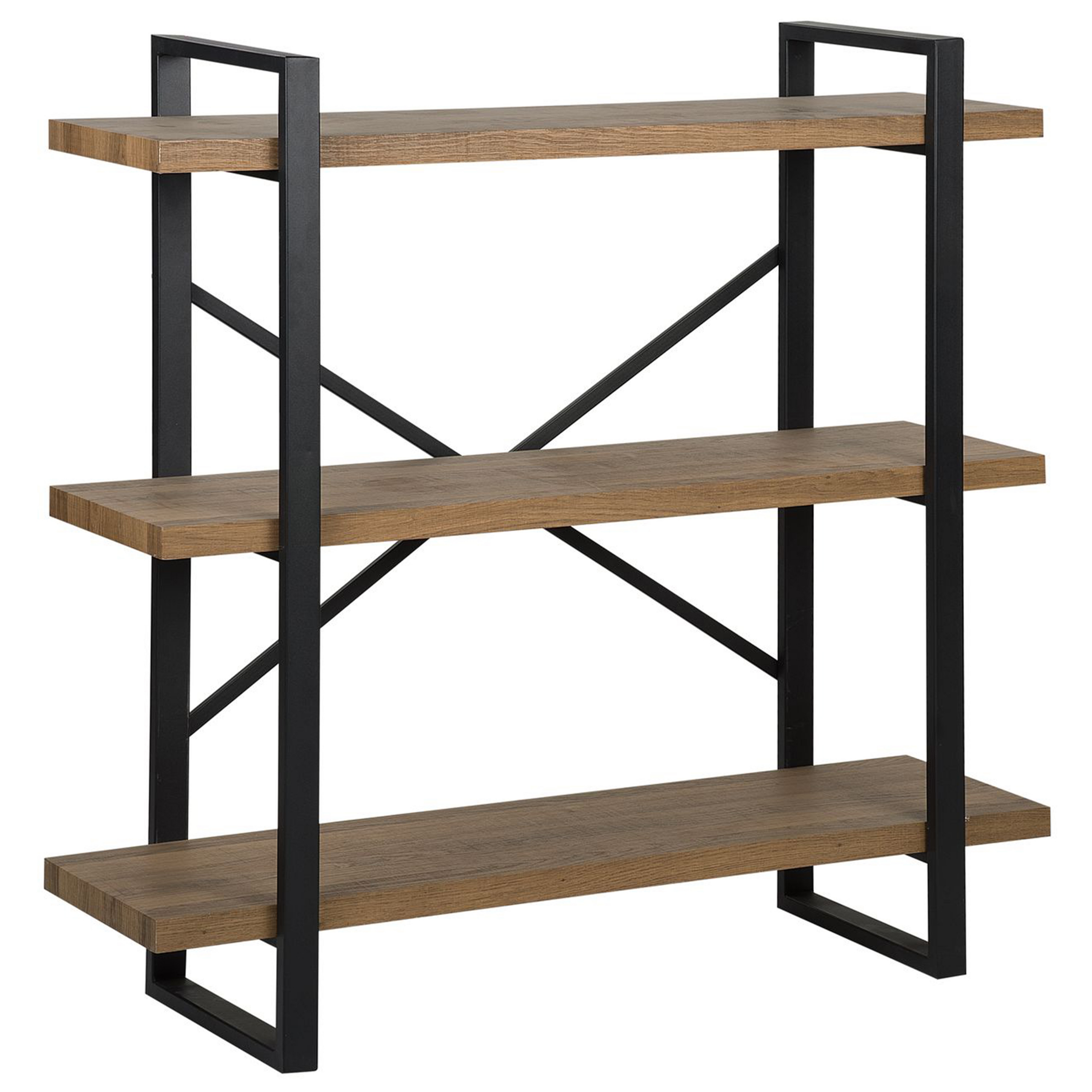 Boekenkast met 3 planken Donkere houtkleur TIMBER