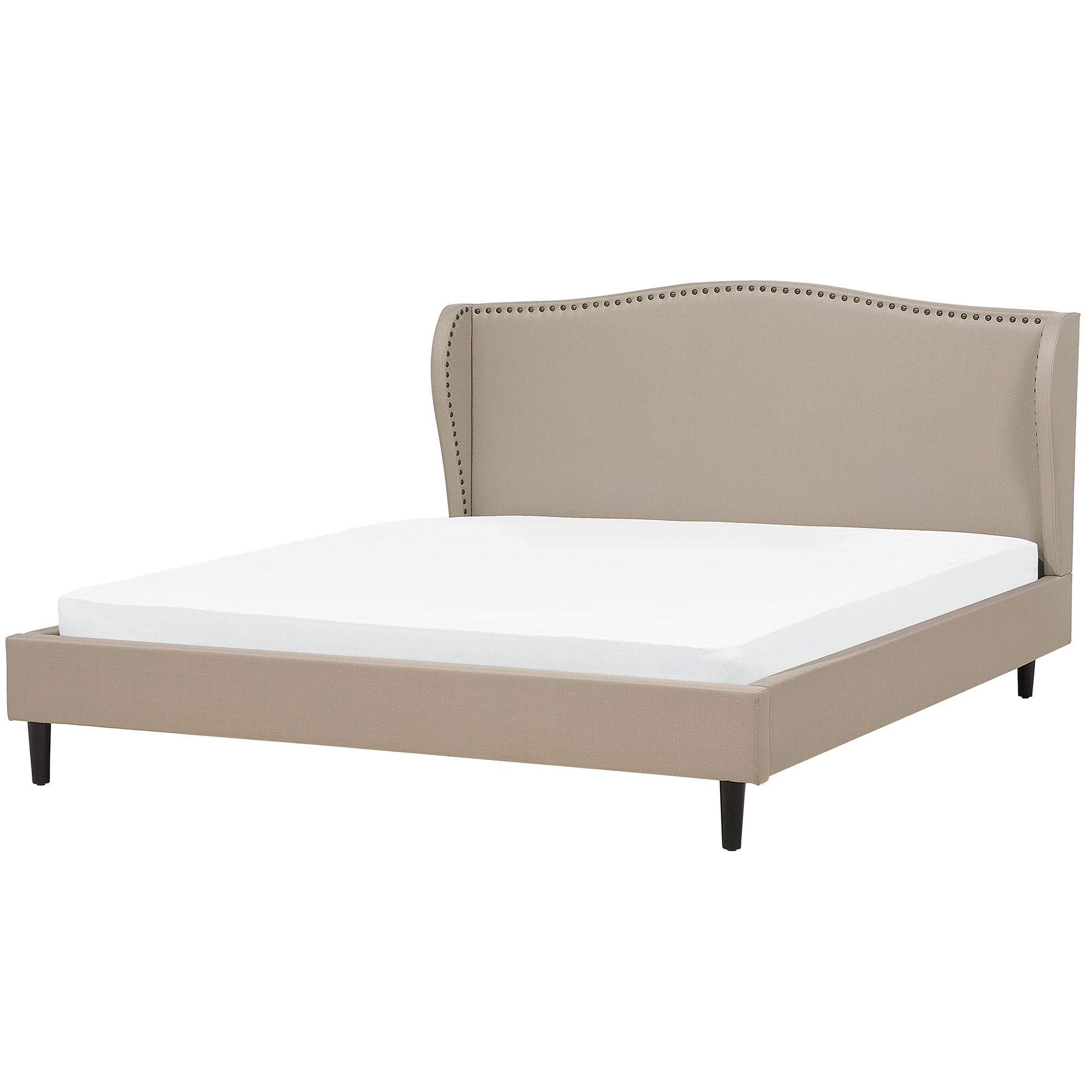 Bed stof beige 180 x 200 cm COLMAR