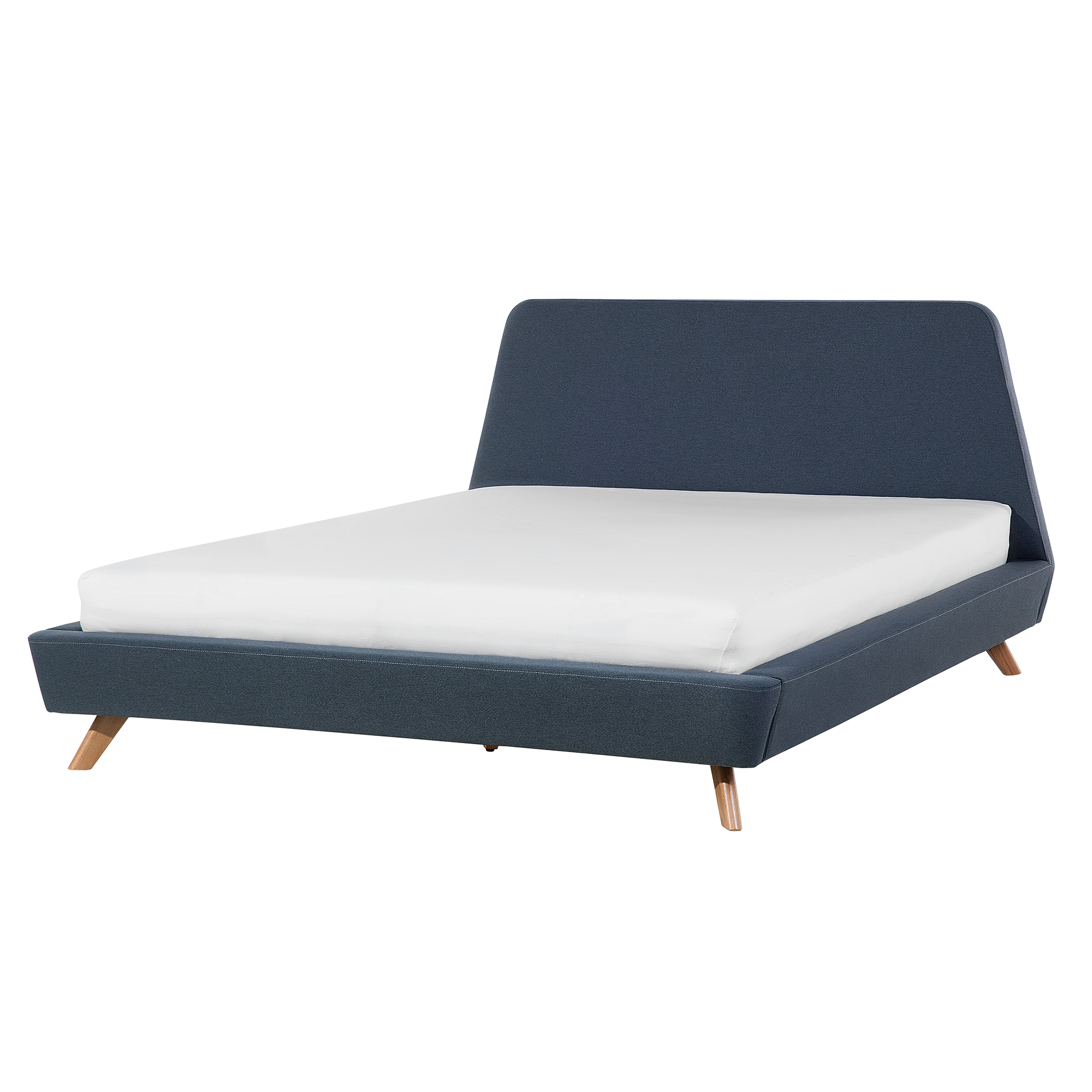 Bed stof donkerblauw 160 x 200 cm VIENNE