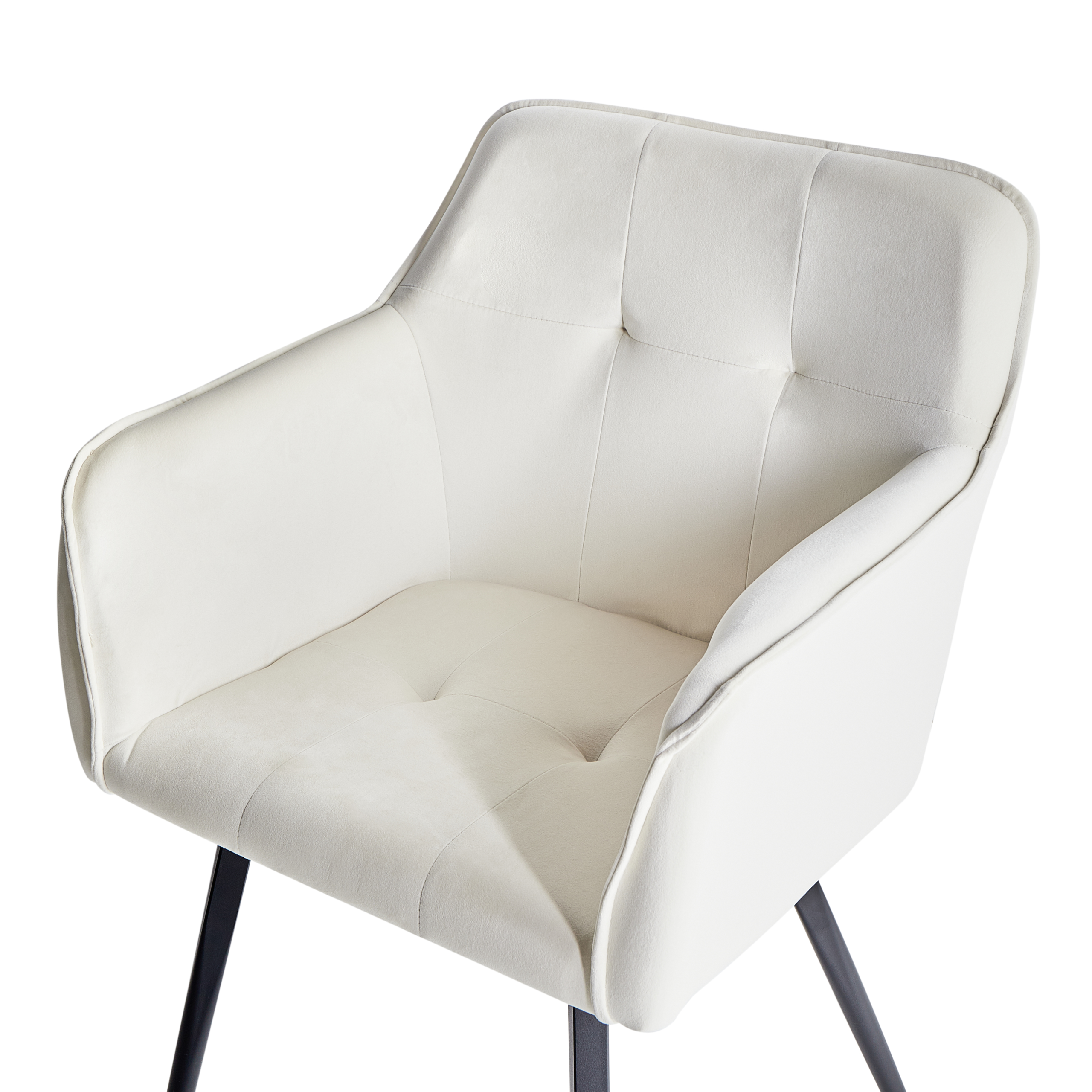 Set of 2 dining chairs JASMIN Velvet Light Beige [7]