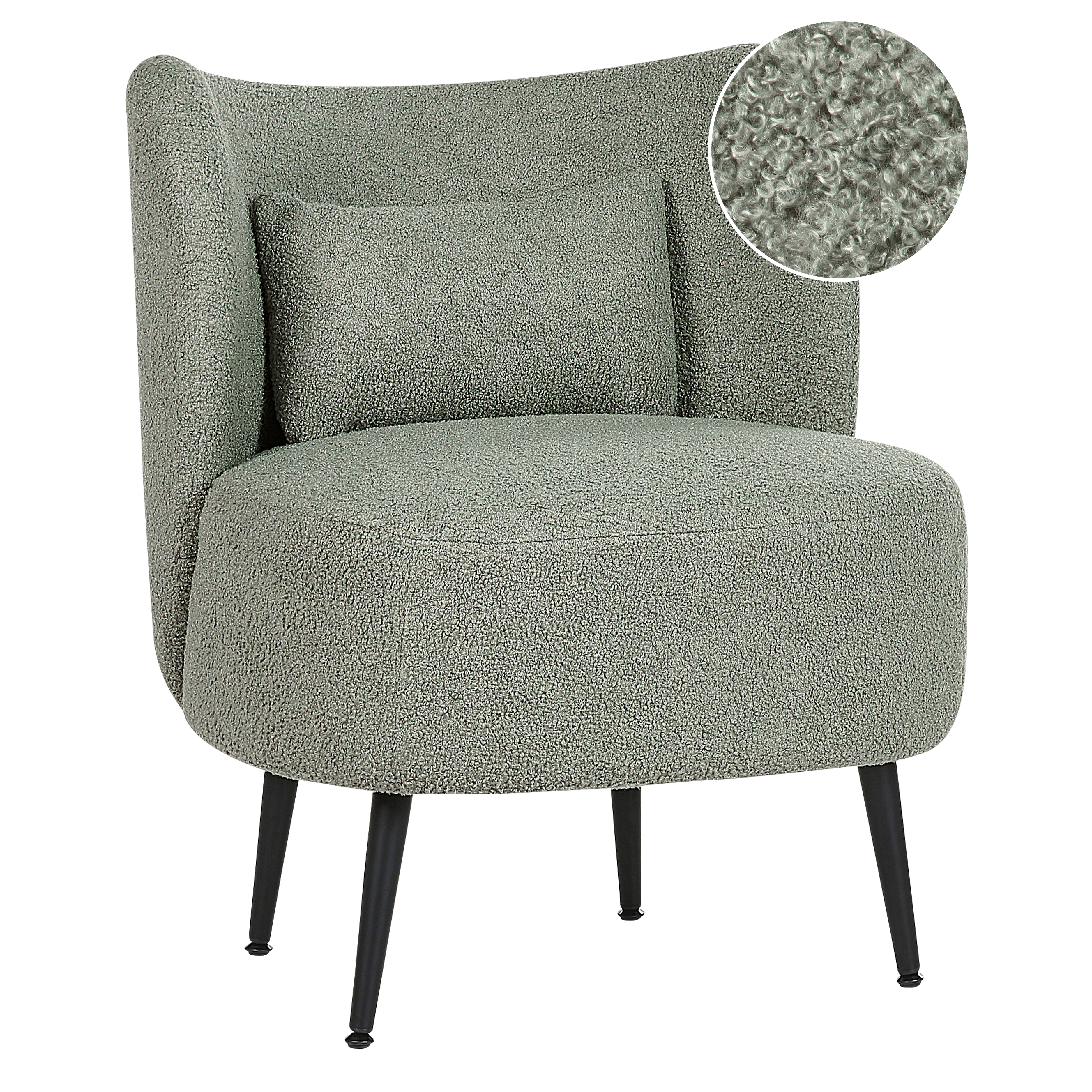 Fauteuil Bouclé Lichtgroen OTSBY