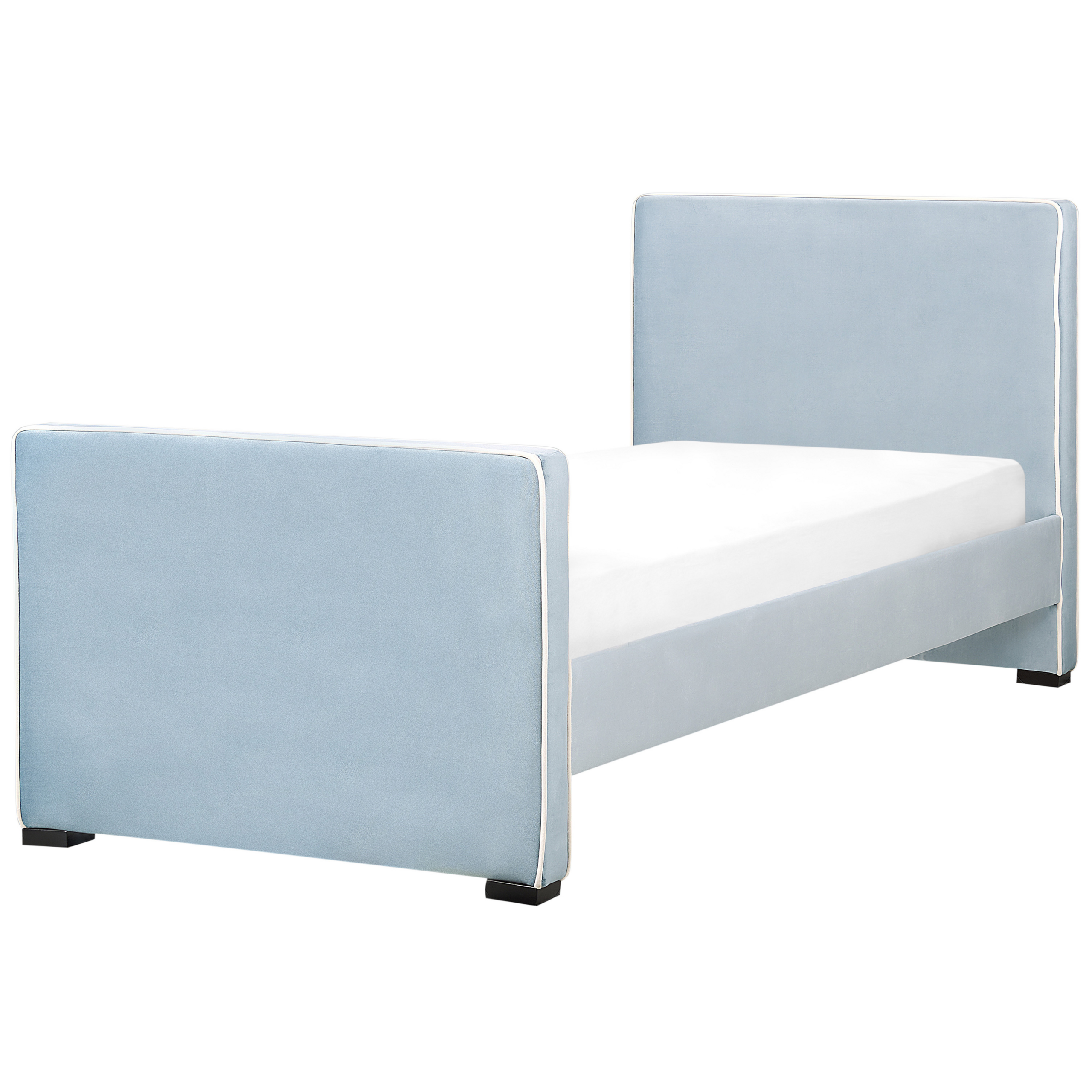 Bed fluweel blauw 90 x 200 cm TEENIE