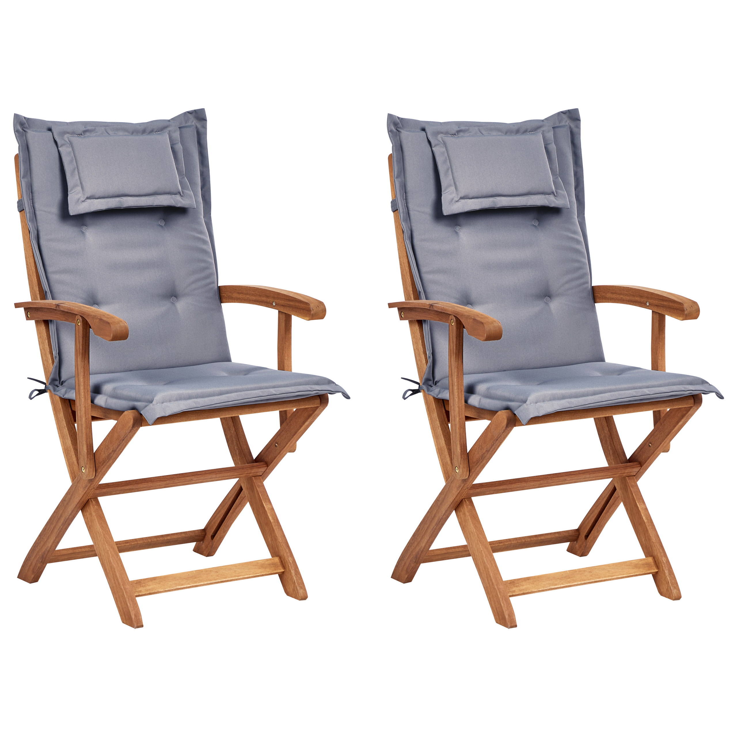 Set van 2 stoelen Hout Grafietgrijs MAUI II