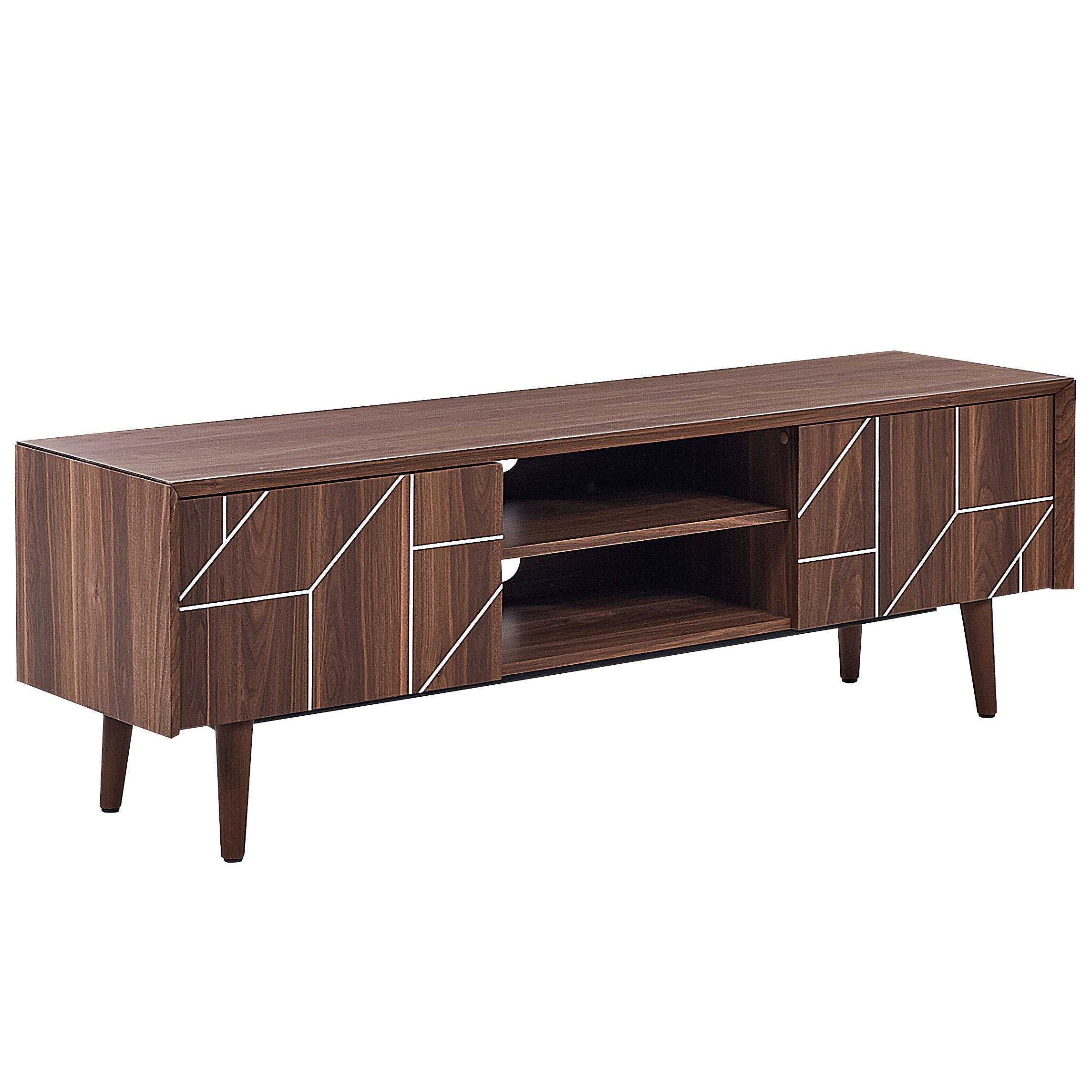 TV-meubel Donkere houtkleur FRANKLIN