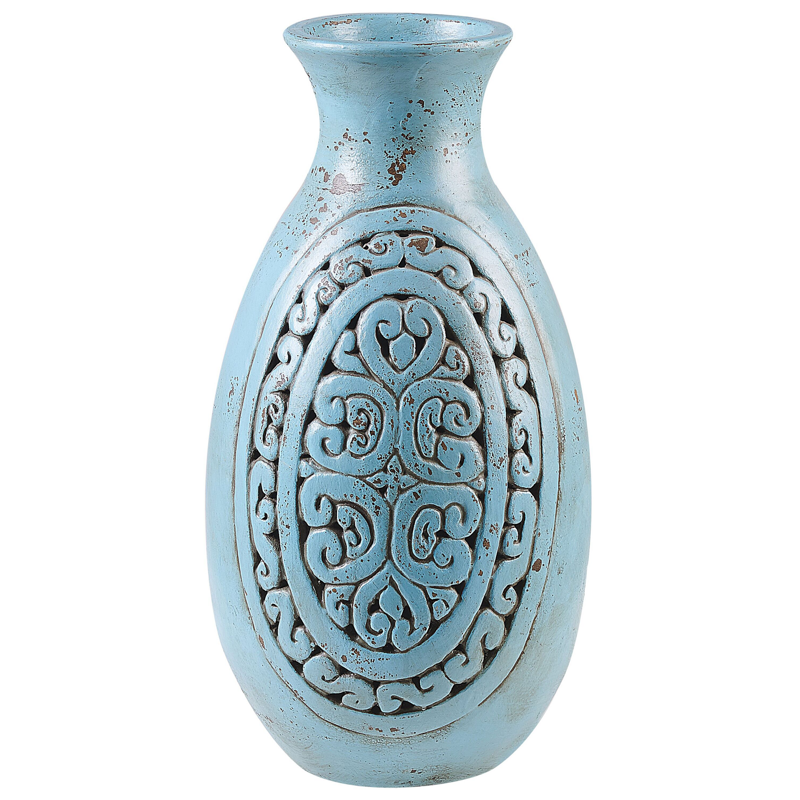 Terracotta Decovaas 51 cm Blauw MEGARA