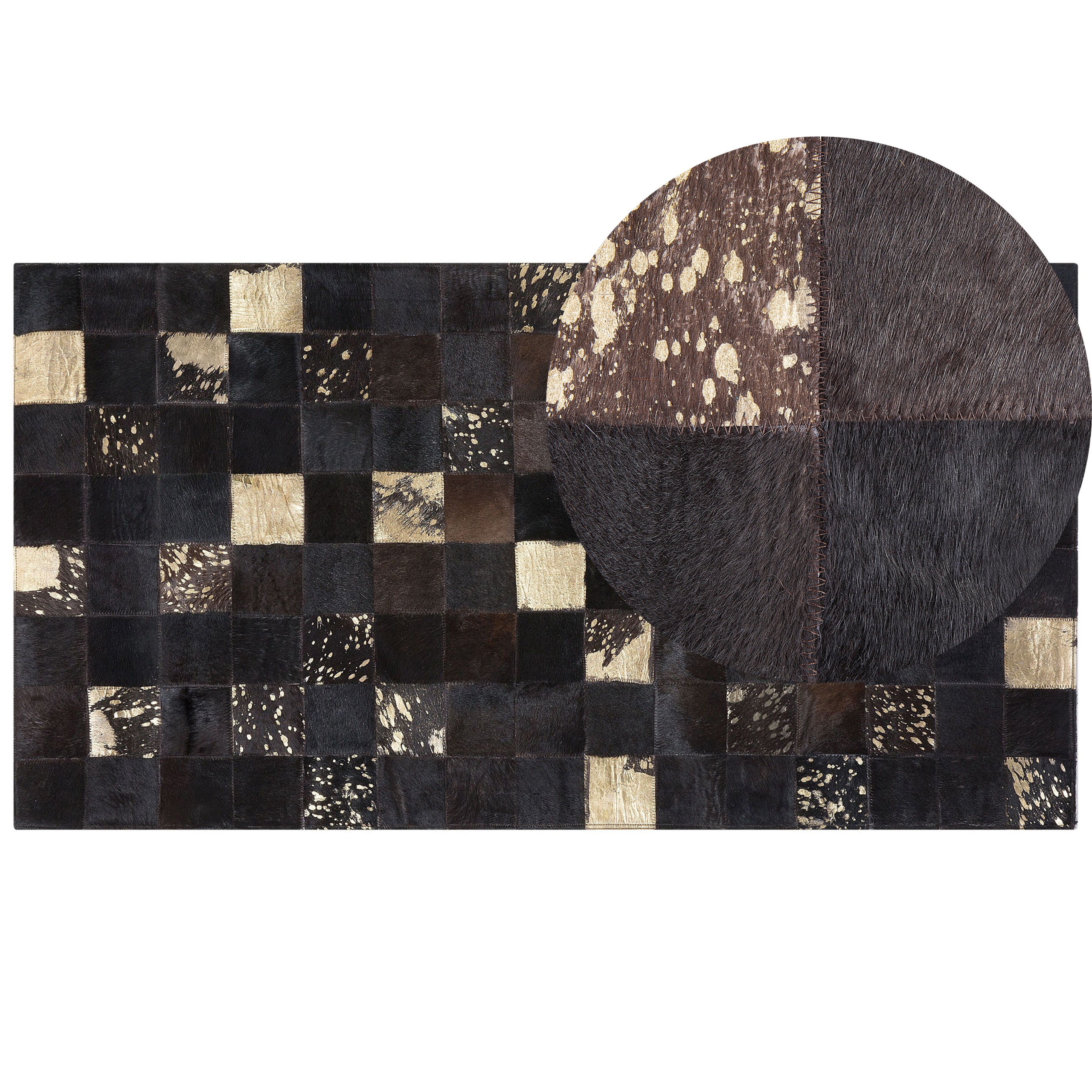 Vloerkleed patchwork bruin 80 x 150 cm BANDIRMA
