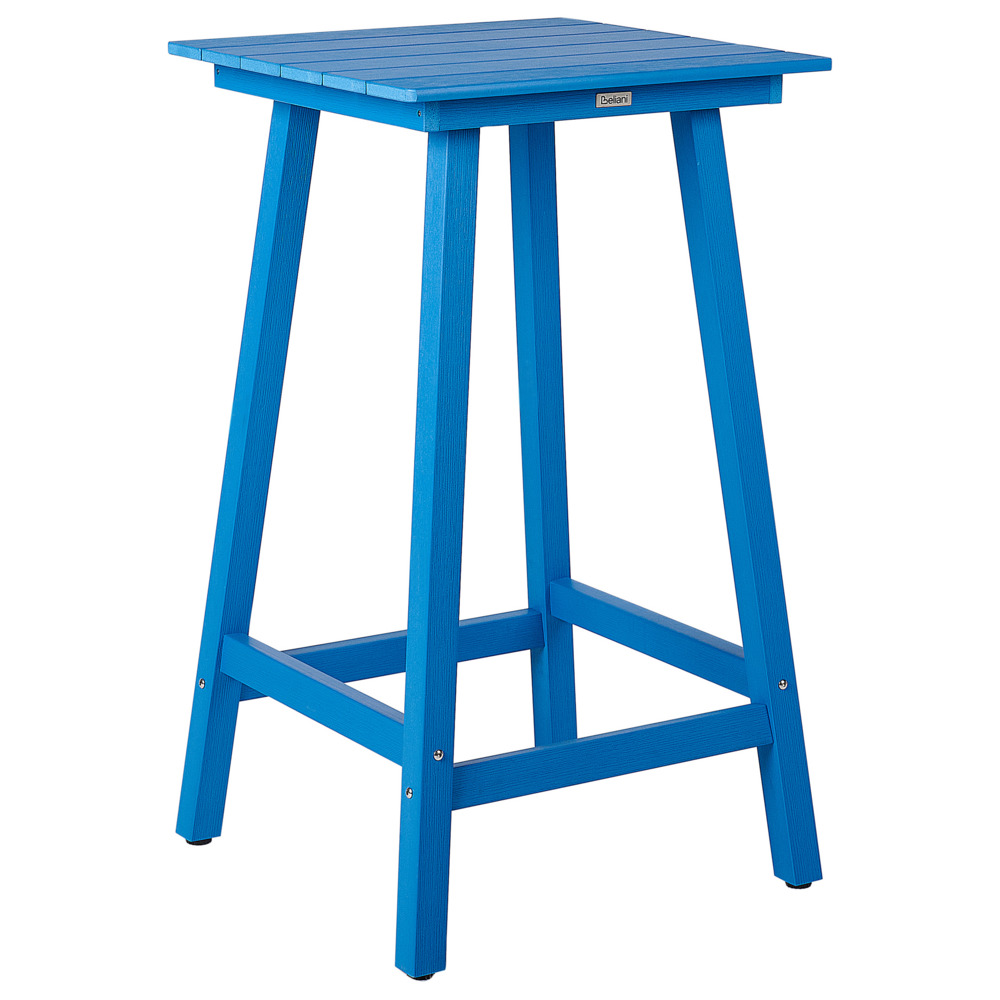 Tavolo da bar da giardino Blu in materiale sintetico 60 x 60 cm Industriale Tradizionale da giardino all'aperto per il patio