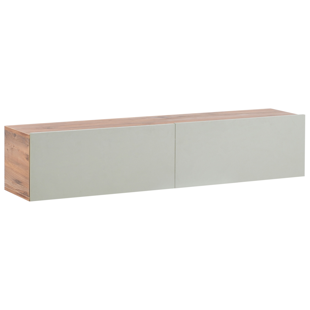 Mobile Porta TV a parete verde chiaro 140 cm fino a 70ʺ 2 porte Design minimalista Soggiorno