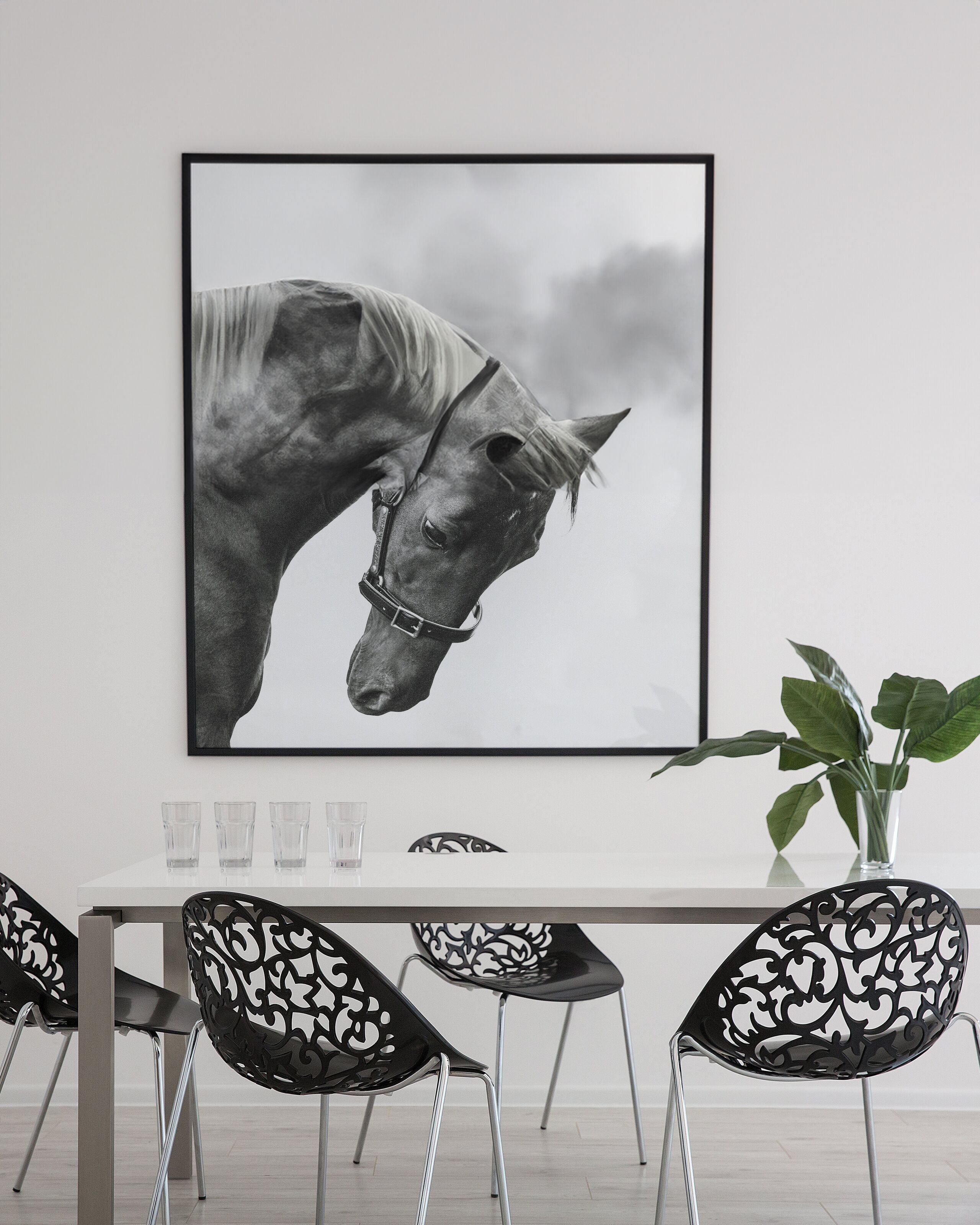 Scaun dining - Set de 4 scaune dining MUMFORD Negru