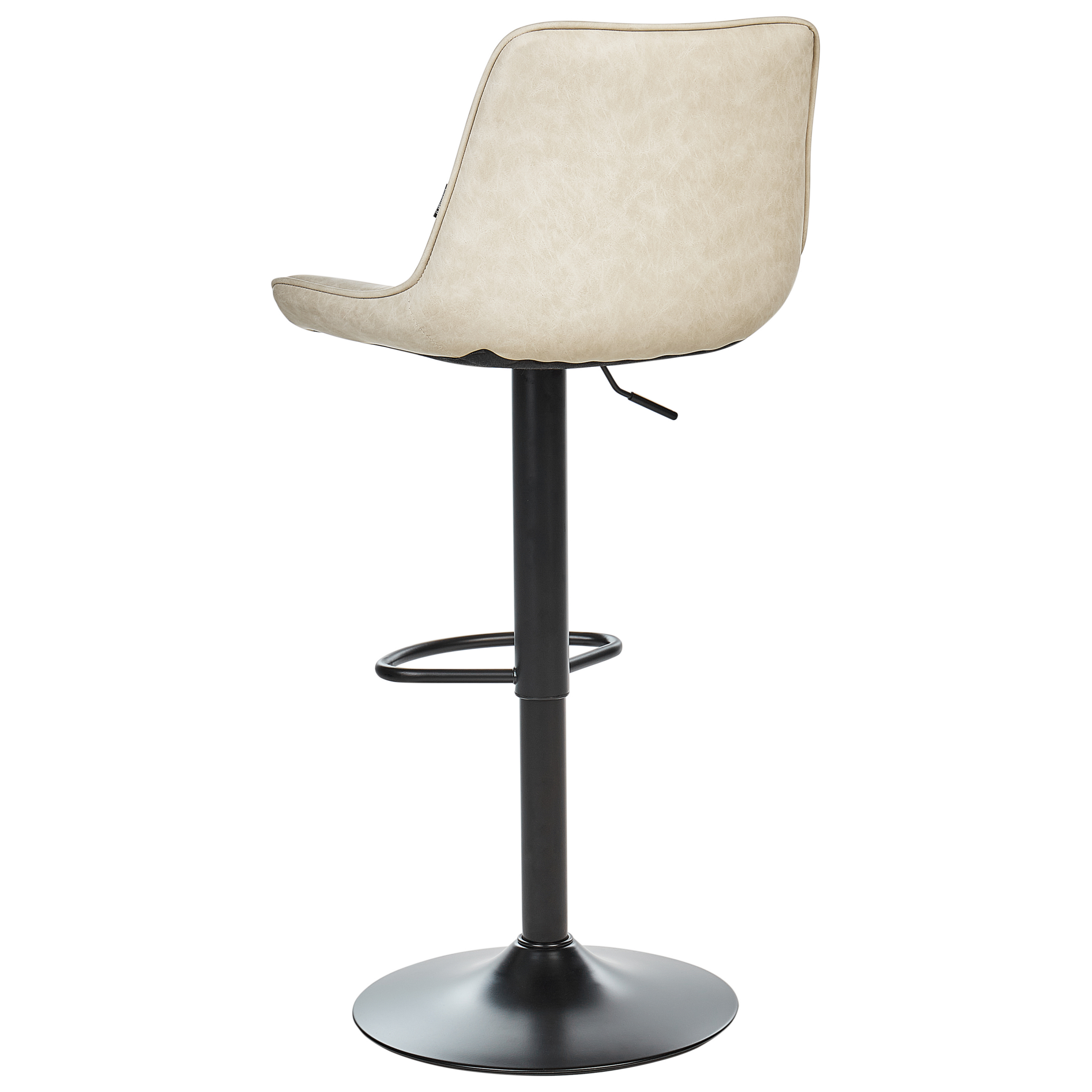 Set of 2 DUBROVNIK bar stools Eco-leather Swivel Light beige [7]