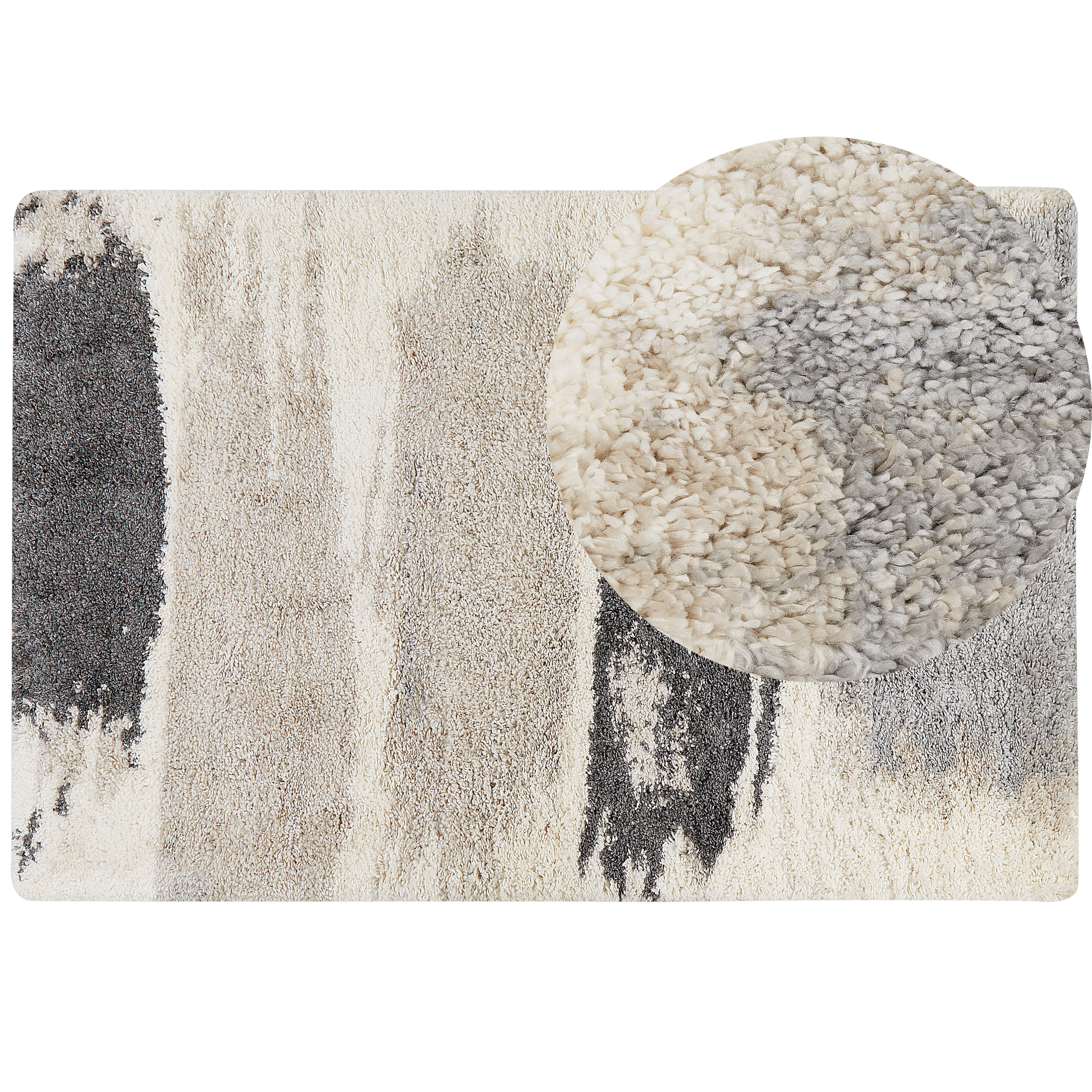 Vloerkleed polypropyleen wit/grijs 200 x 300 cm MARTUNI