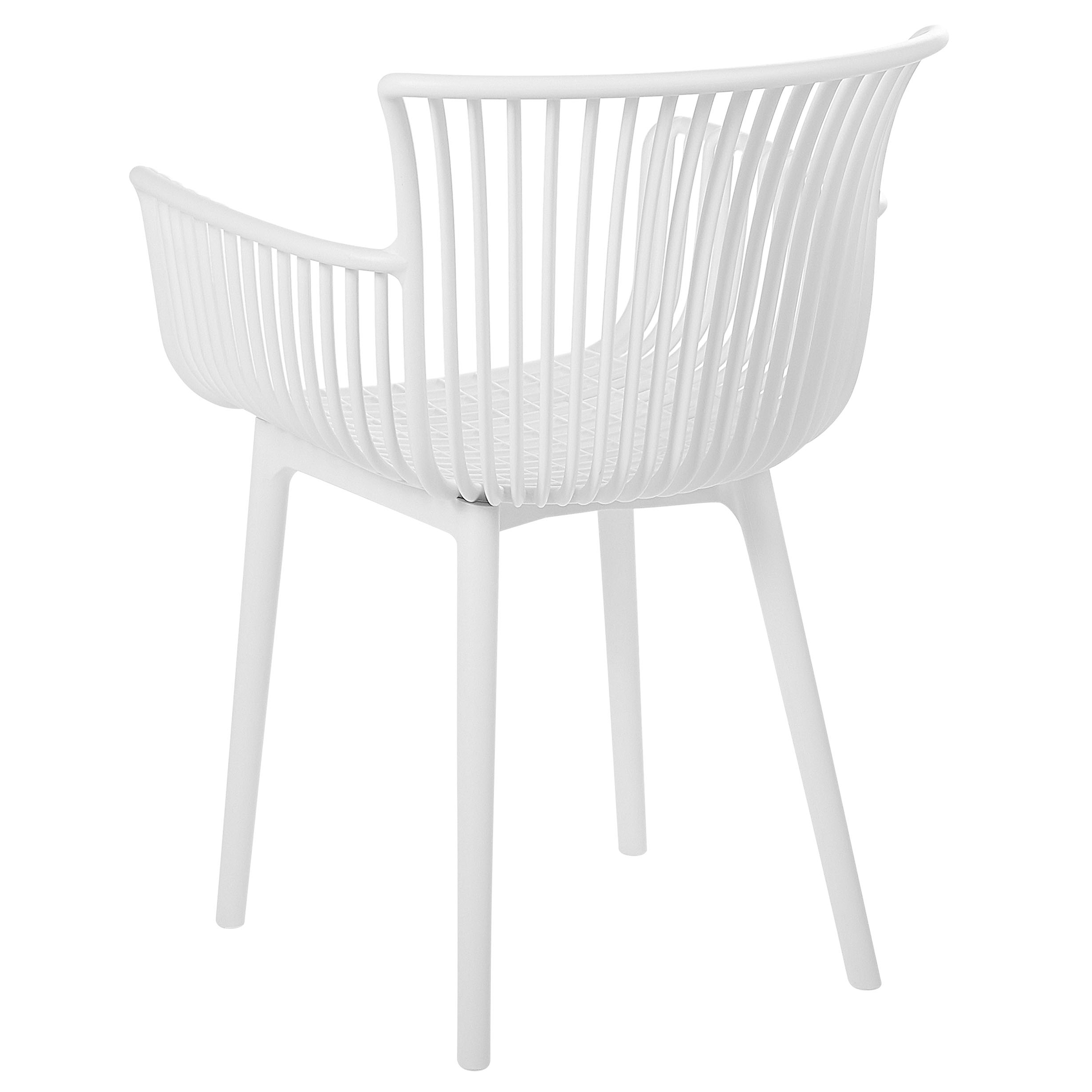 Set of 4 Garden Chairs PESARO White [6]