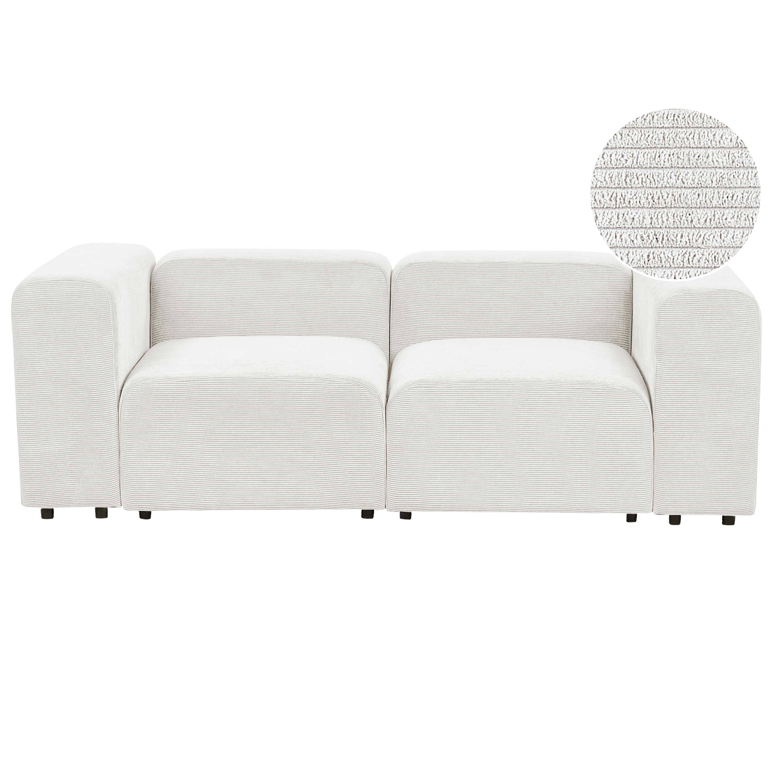 Modulaire tweezitsbank corduroy wit FALSTERBO