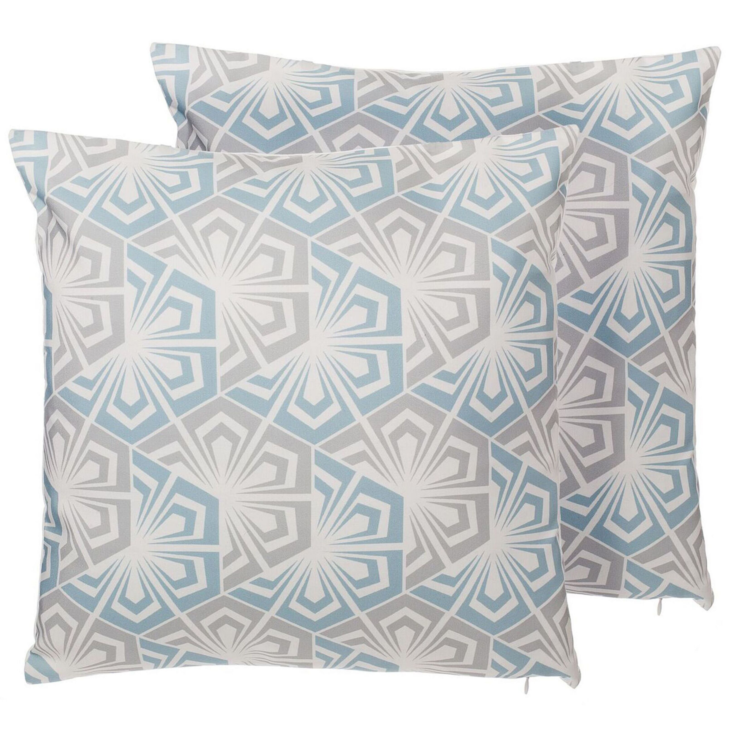 Set van 2 kussens Lichtblauw PRIMROSE 45 x 45 cm